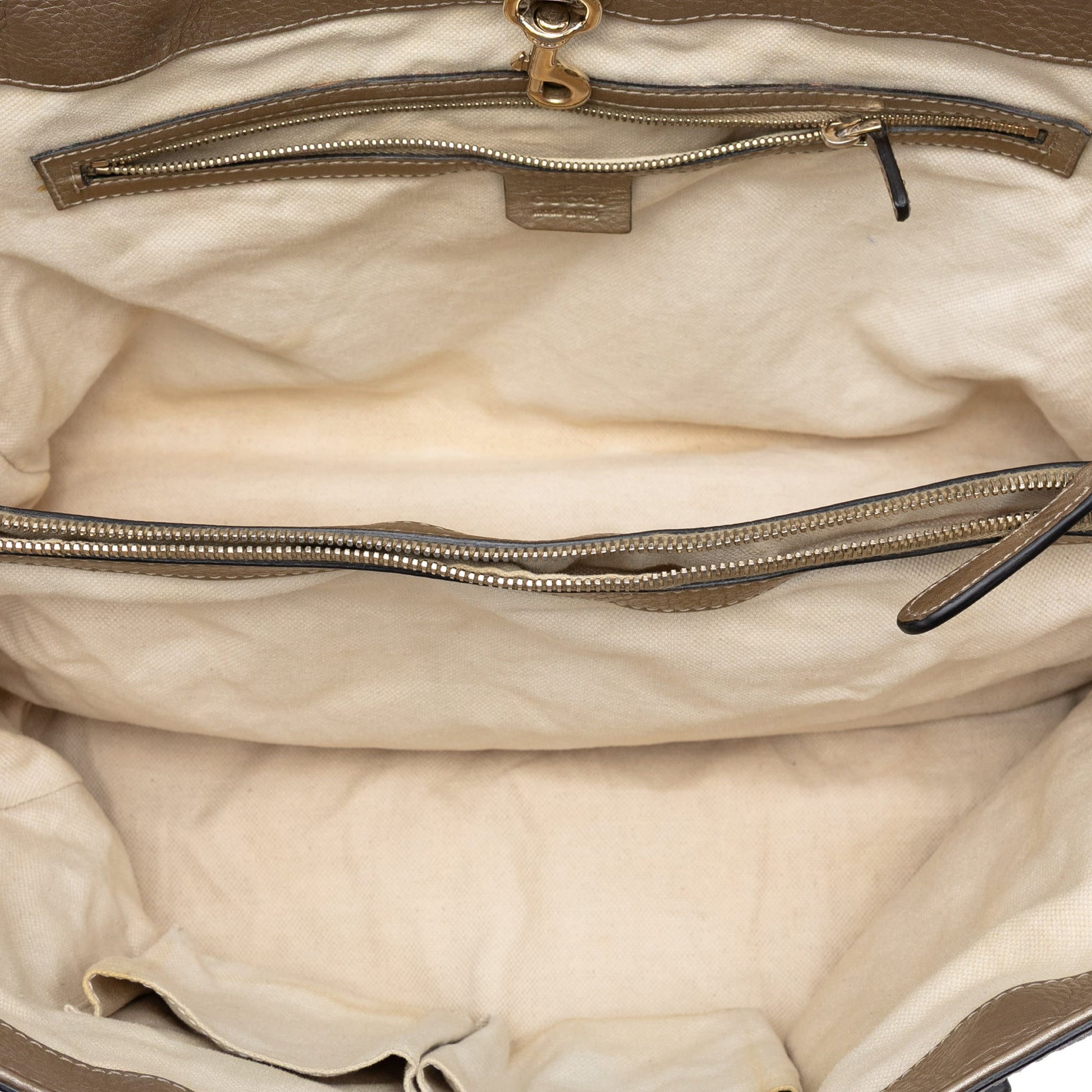 Metallic Grained Leather Bella Tote
