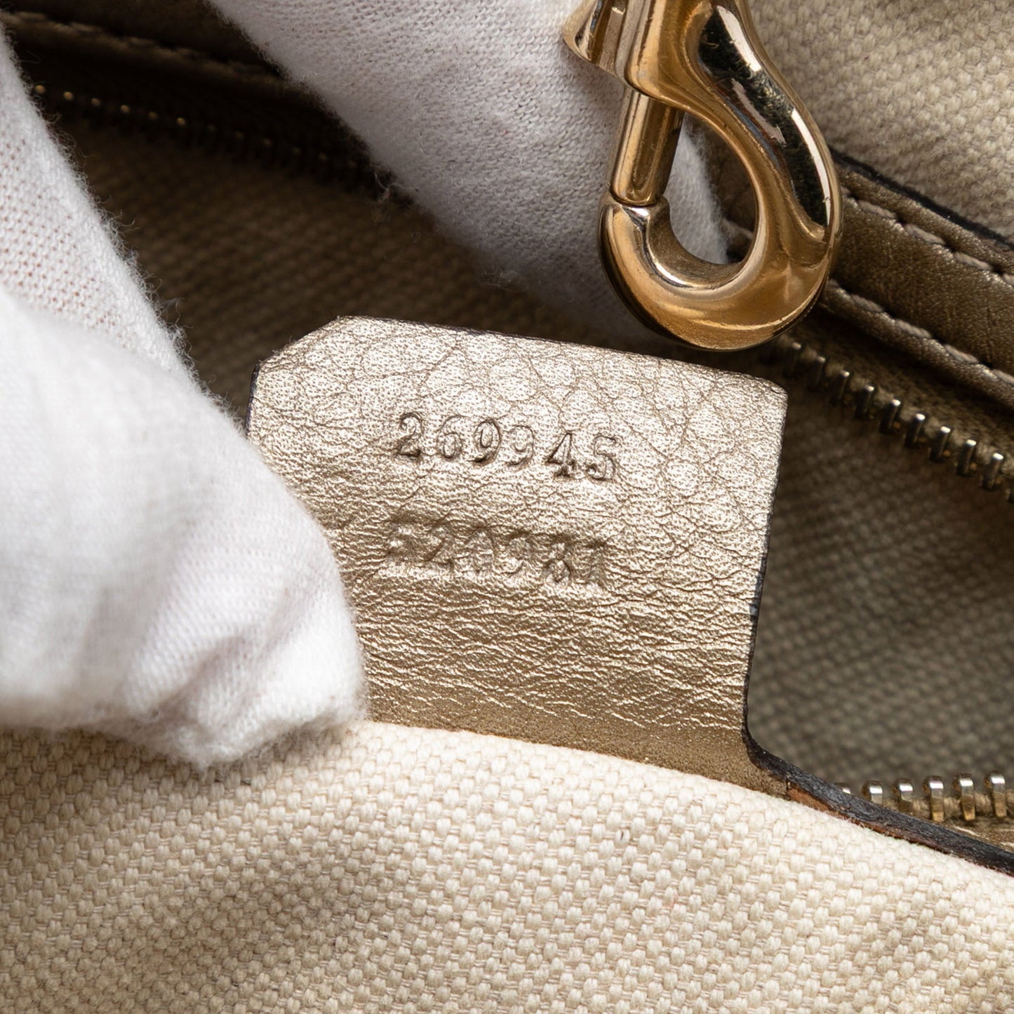 Metallic Grained Leather Bella Tote