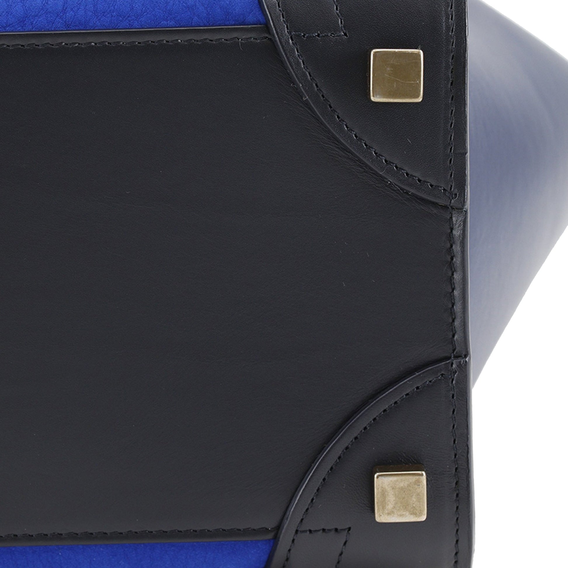 Celine Micro Tricolor Nubuck and Calfskin Luggage Tote