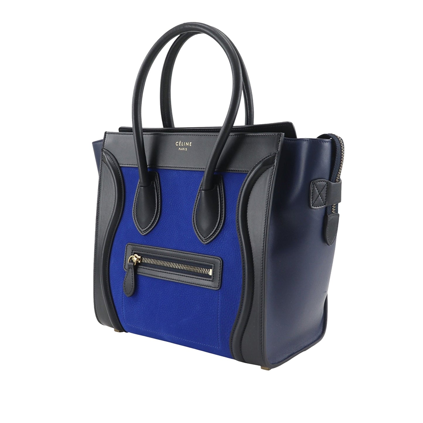 Celine Micro Tricolor Nubuck and Calfskin Luggage Tote