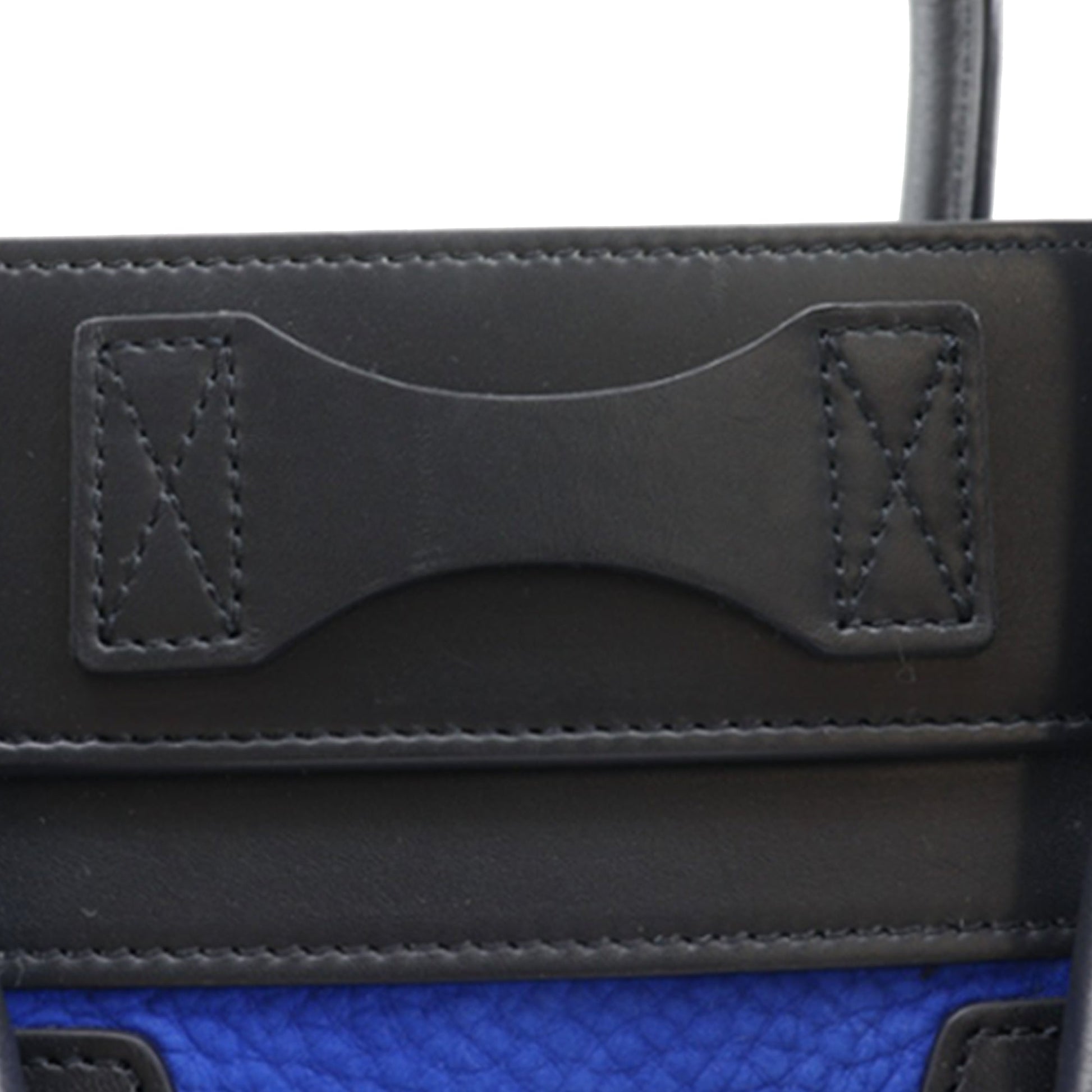 Celine Micro Tricolor Nubuck and Calfskin Luggage Tote