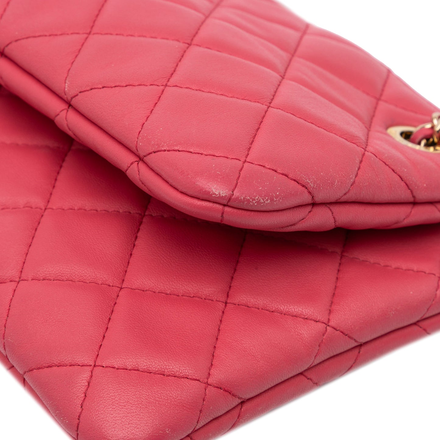 Chanel Quilted Lambskin Double Case with Chain