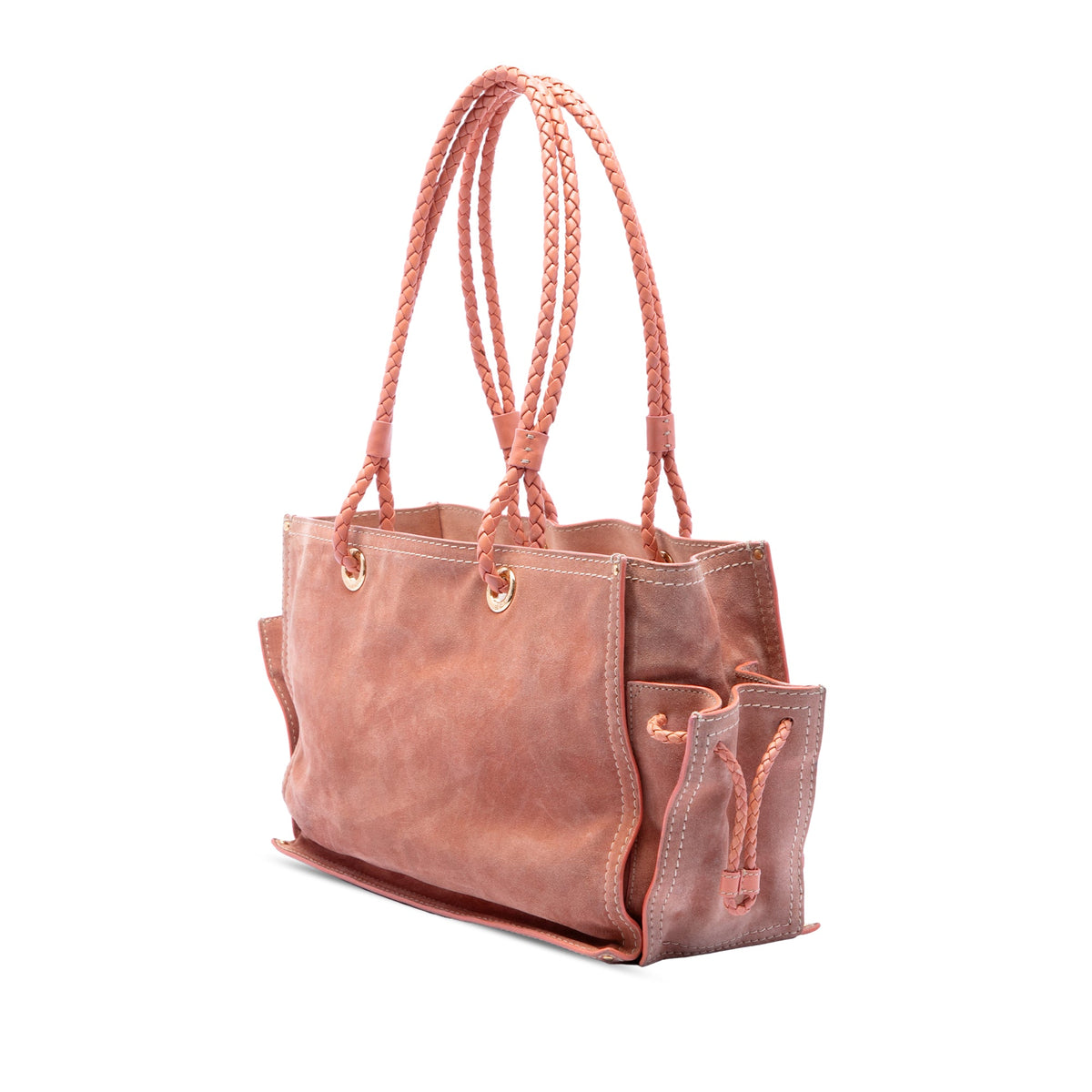 LOEWE Suede Crown Logo Shopper Tote