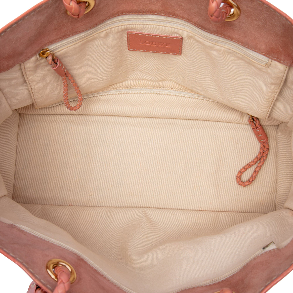 LOEWE Suede Crown Logo Shopper Tote