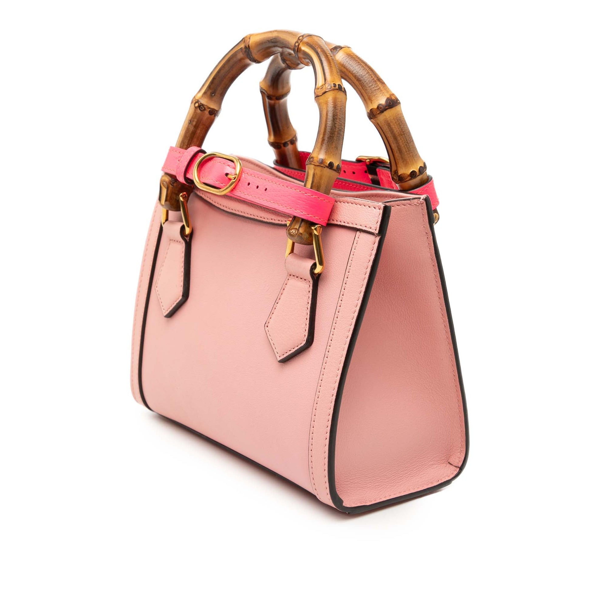 Gucci Mini Calfskin Bamboo Diana Satchel
