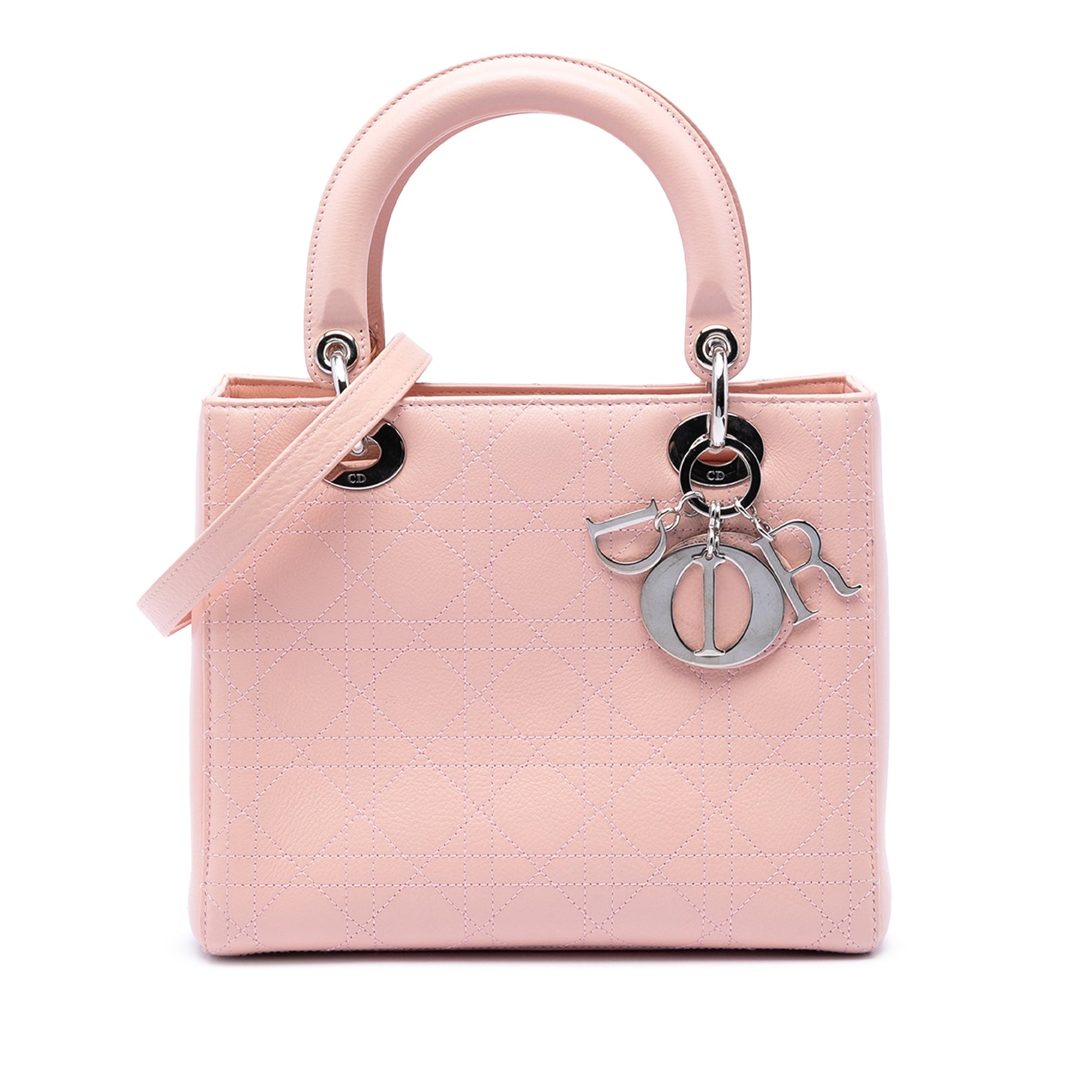 Dior Medium Calfskin Cannage Stitched Lady Dior