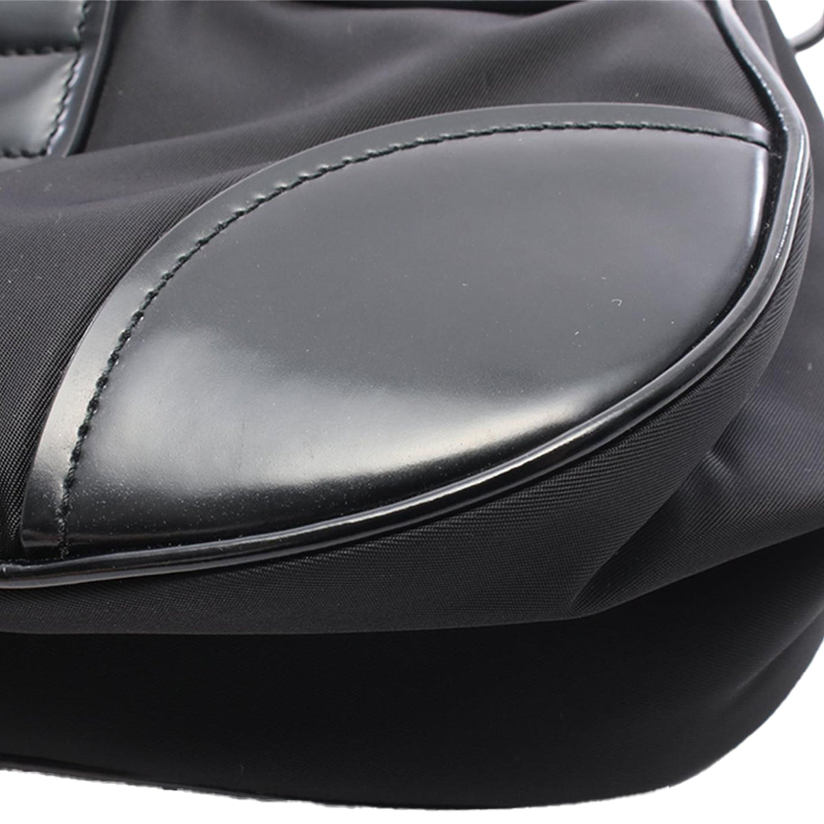 Prada Re Nylon and Shiny Calfskin Re Edition 2002 Moon Satchel
