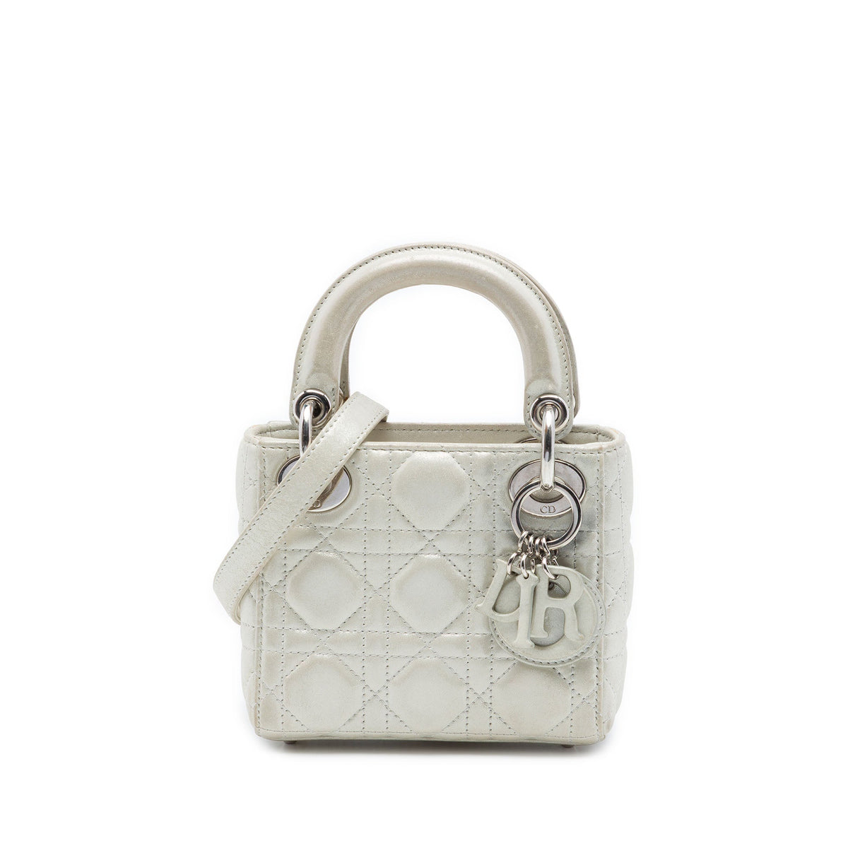 Dior Micro Iridescent Lambskin Cannage Lady Dior