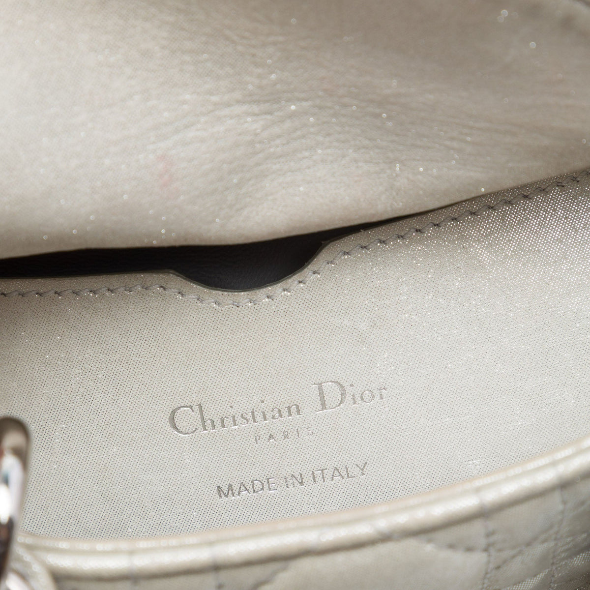 Dior Micro Iridescent Lambskin Cannage Lady Dior