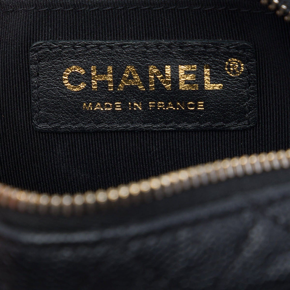 Chanel CC Quilted Caviar Day Camera Bag — Black