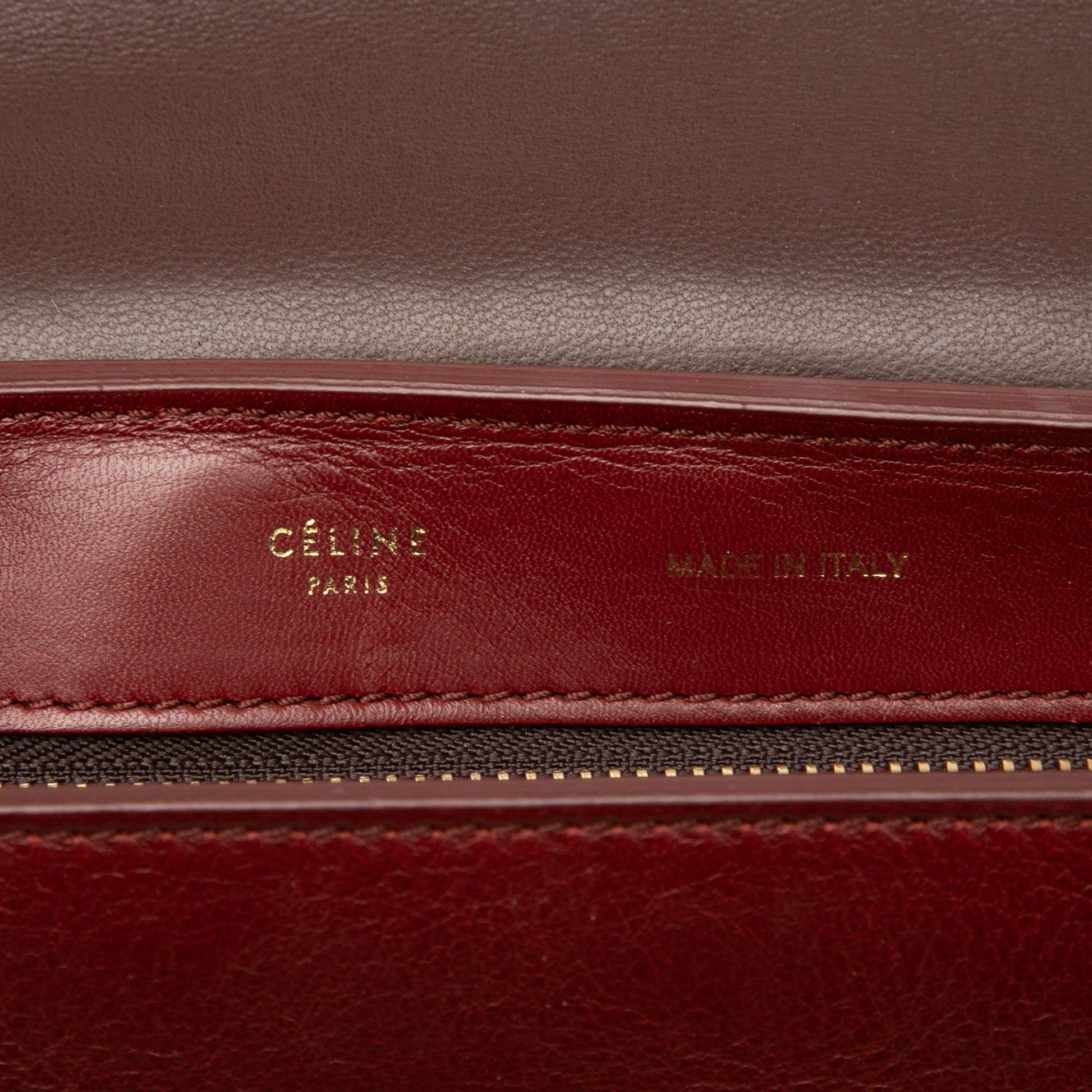 Celine Medium Tricolor Leather Trapeze Satchel