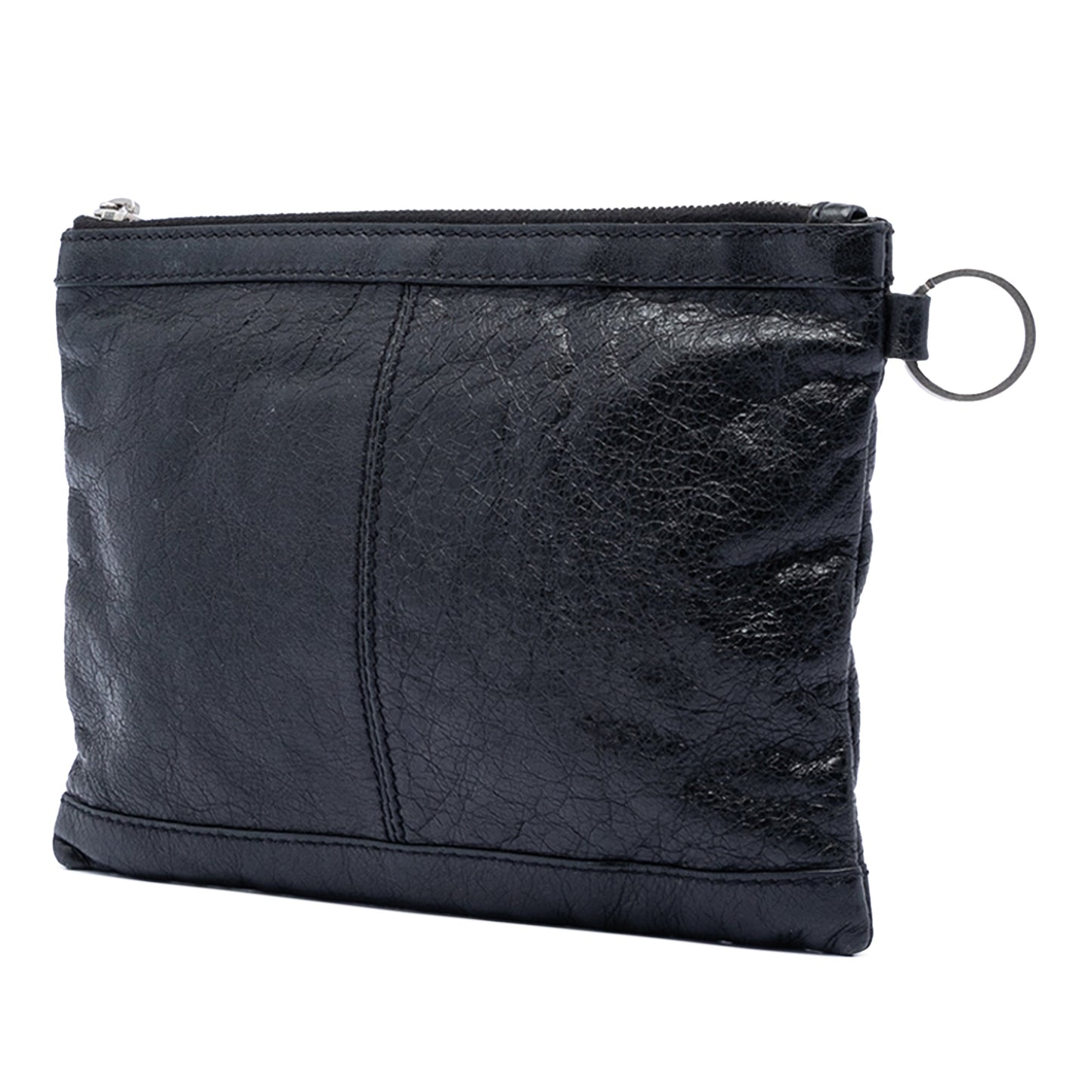 Balenciaga Lambskin Motocross Classic Clip S Clutch