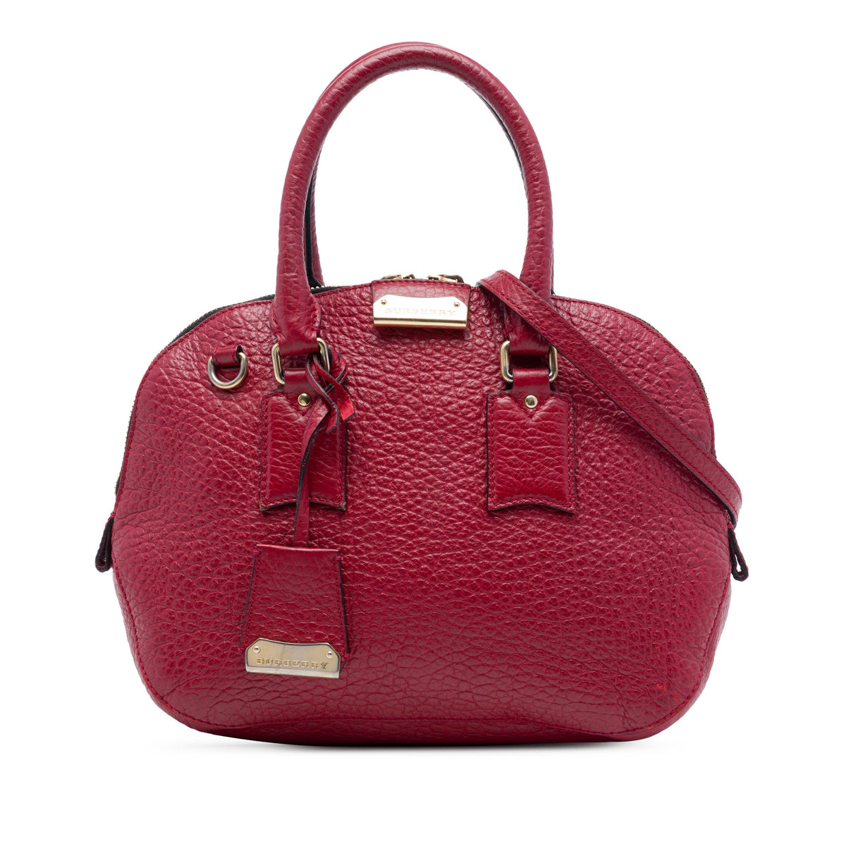 Burberry Small Grained Calfskin Heritage Orchard Bowling Bag