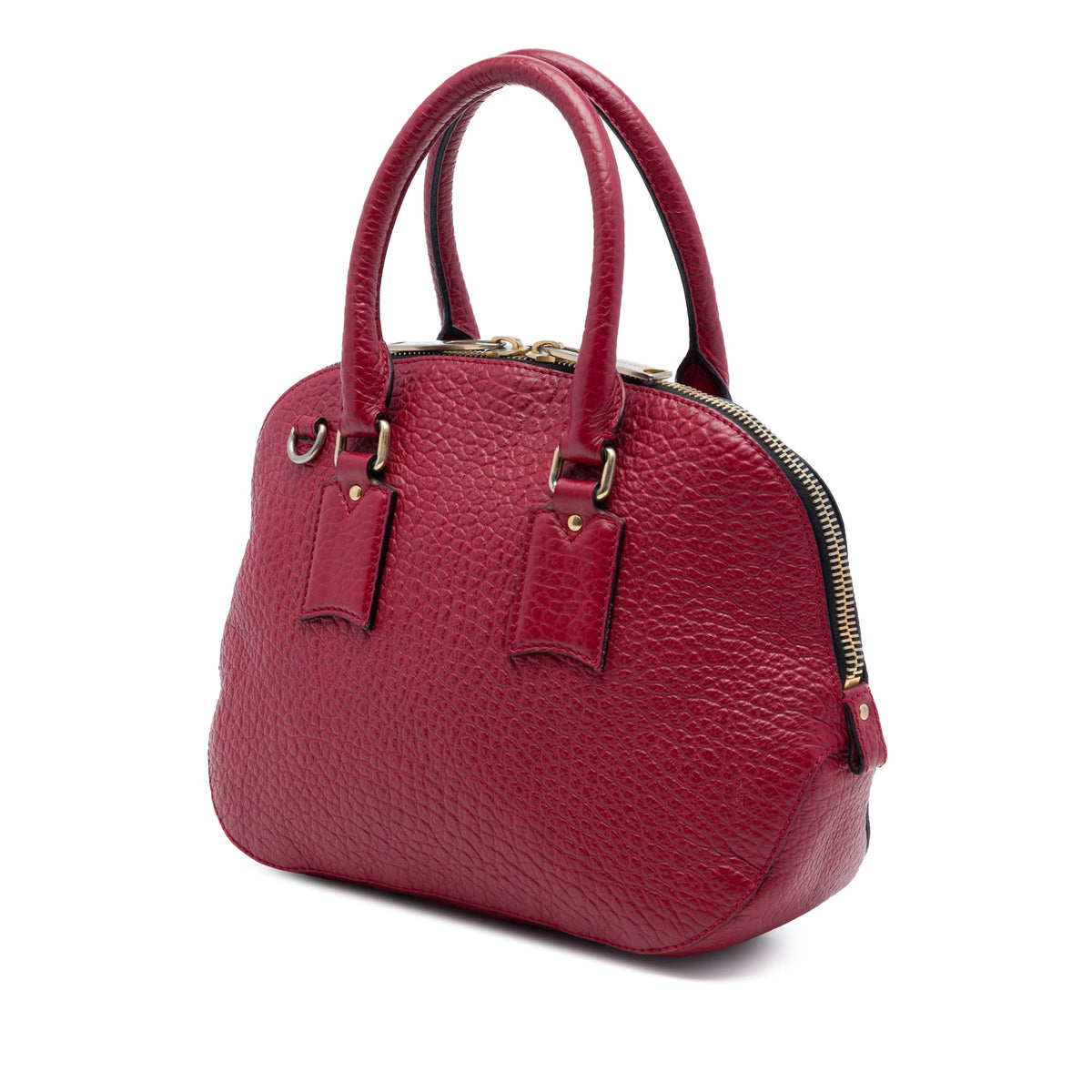 Burberry Small Grained Calfskin Heritage Orchard Bowling Bag