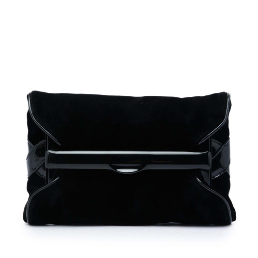 Bottega Veneta Velvet and Patent Clutch