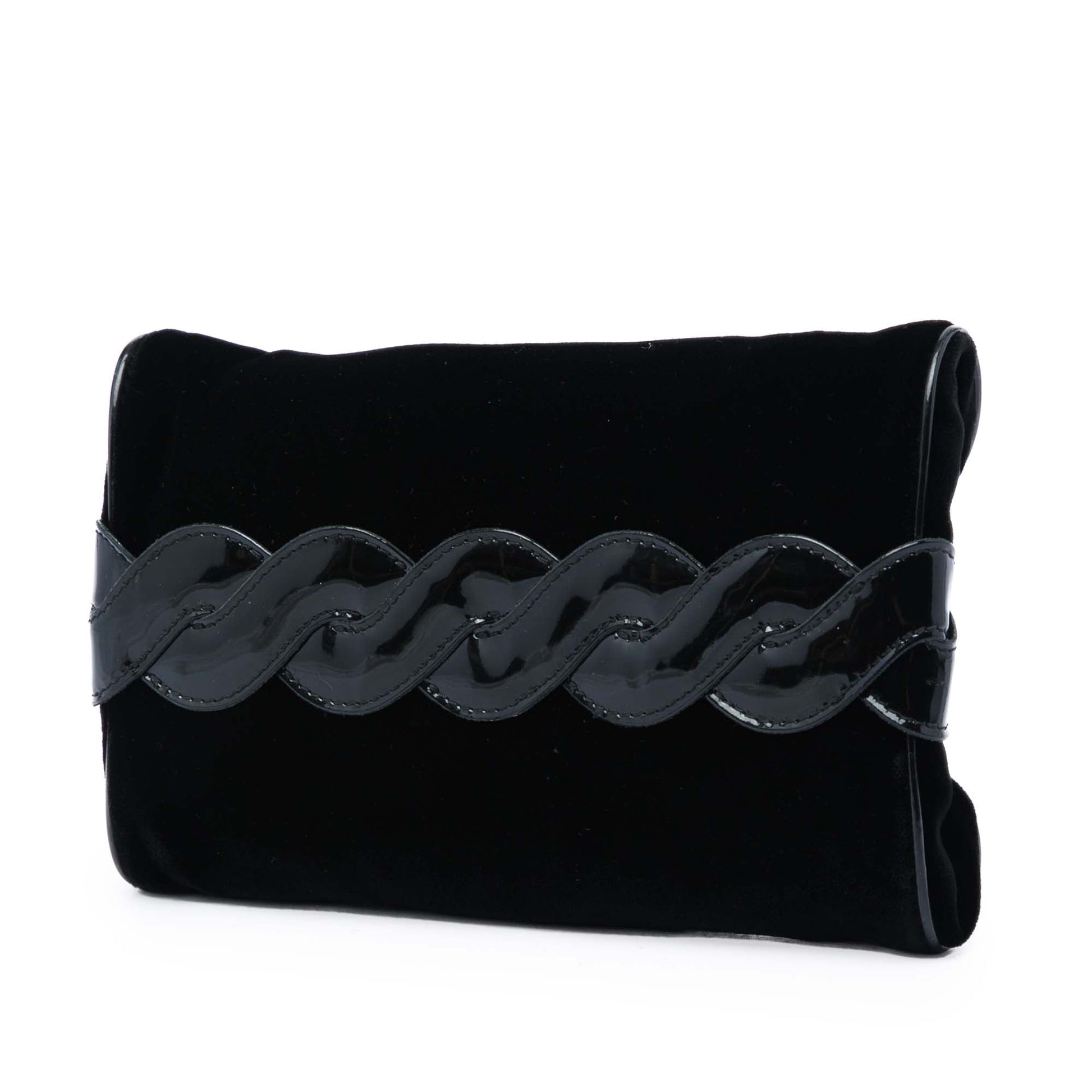 Bottega Veneta Velvet and Patent Clutch