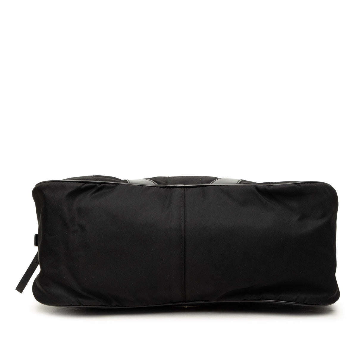 Prada Vitello Drive Trimmed Tessuto Bowler Bag