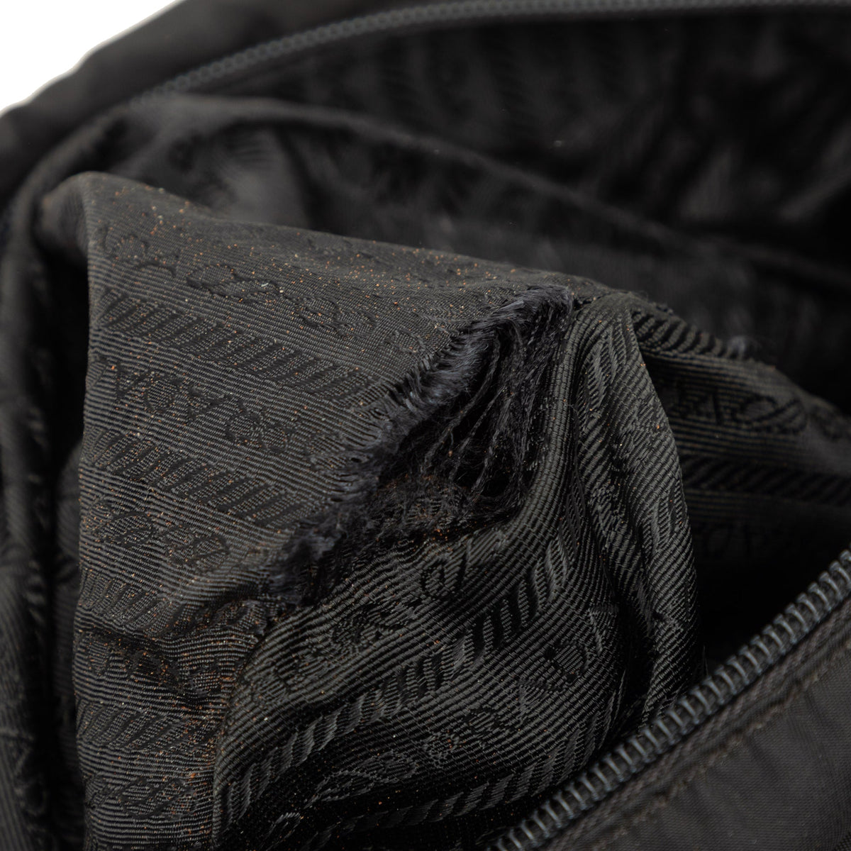 Prada Vitello Drive Trimmed Tessuto Bowler Bag