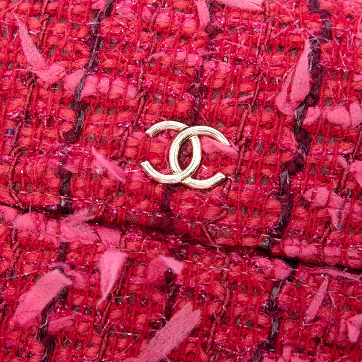 Chanel Tweed Chain Around Phone Holder