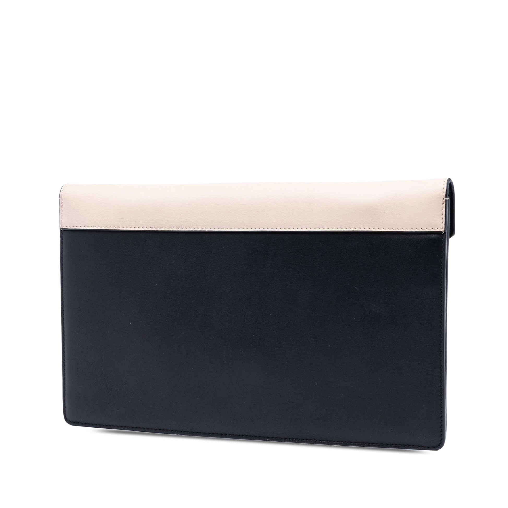 Celine Calfskin and Pony Hair Diamond Clutch