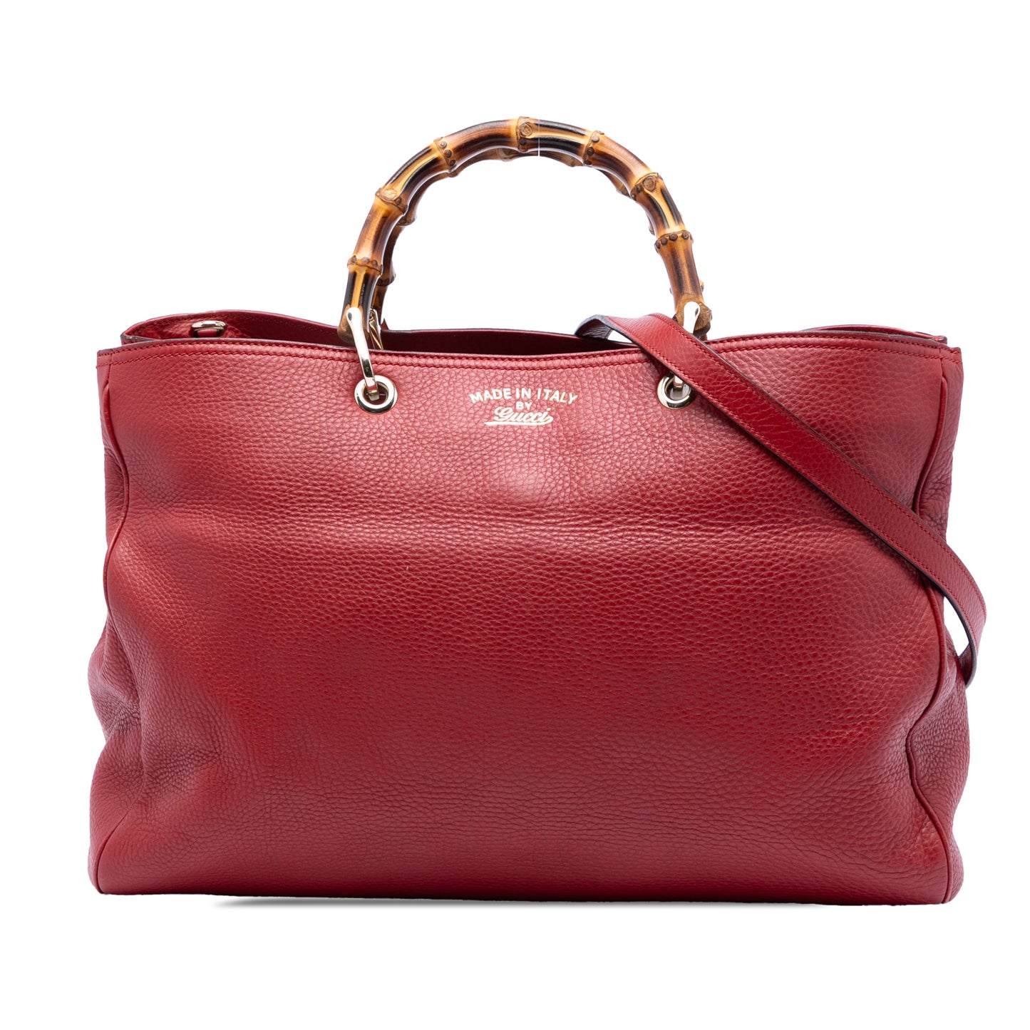 Gucci Large Calfskin Bamboo Shopper Satchel