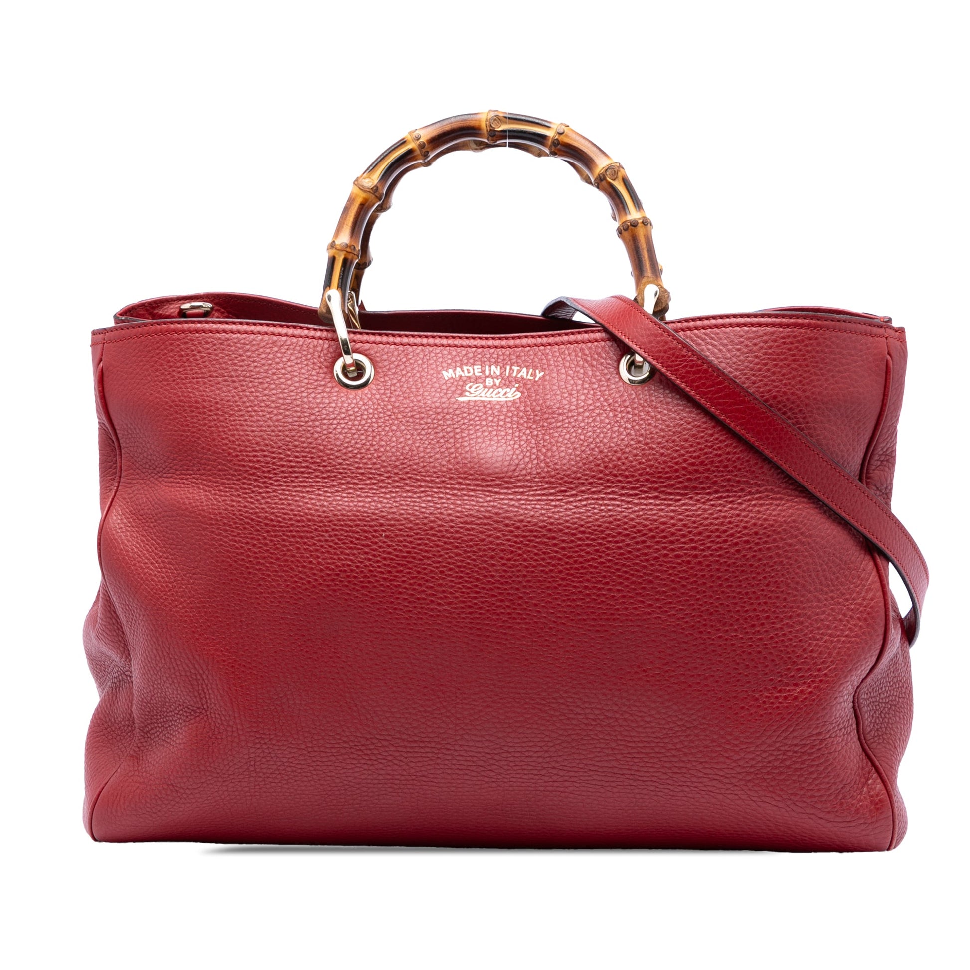Gucci Large Calfskin Bamboo Shopper Satchel