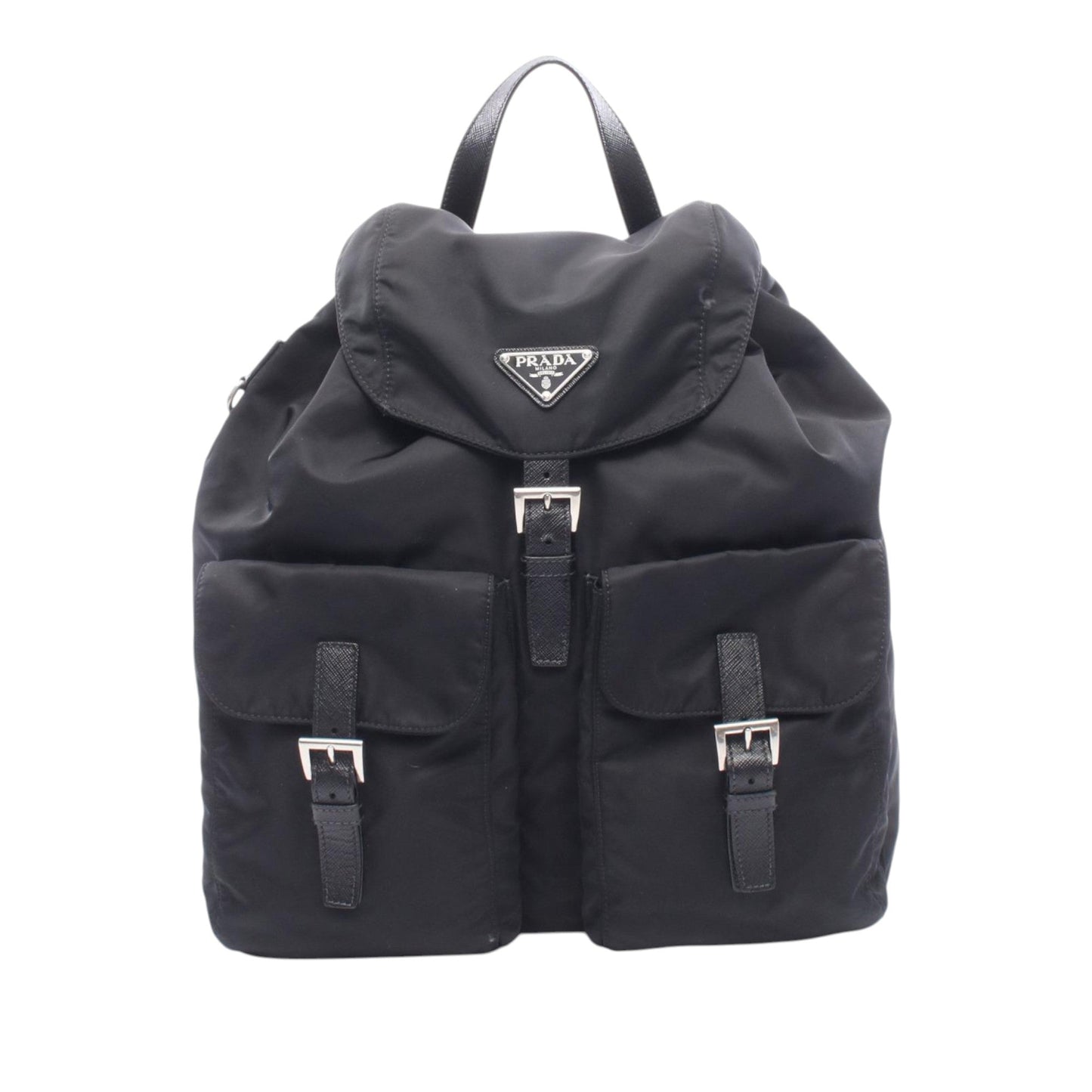 Prada Saffiano Trimmed Tessuto Backpack