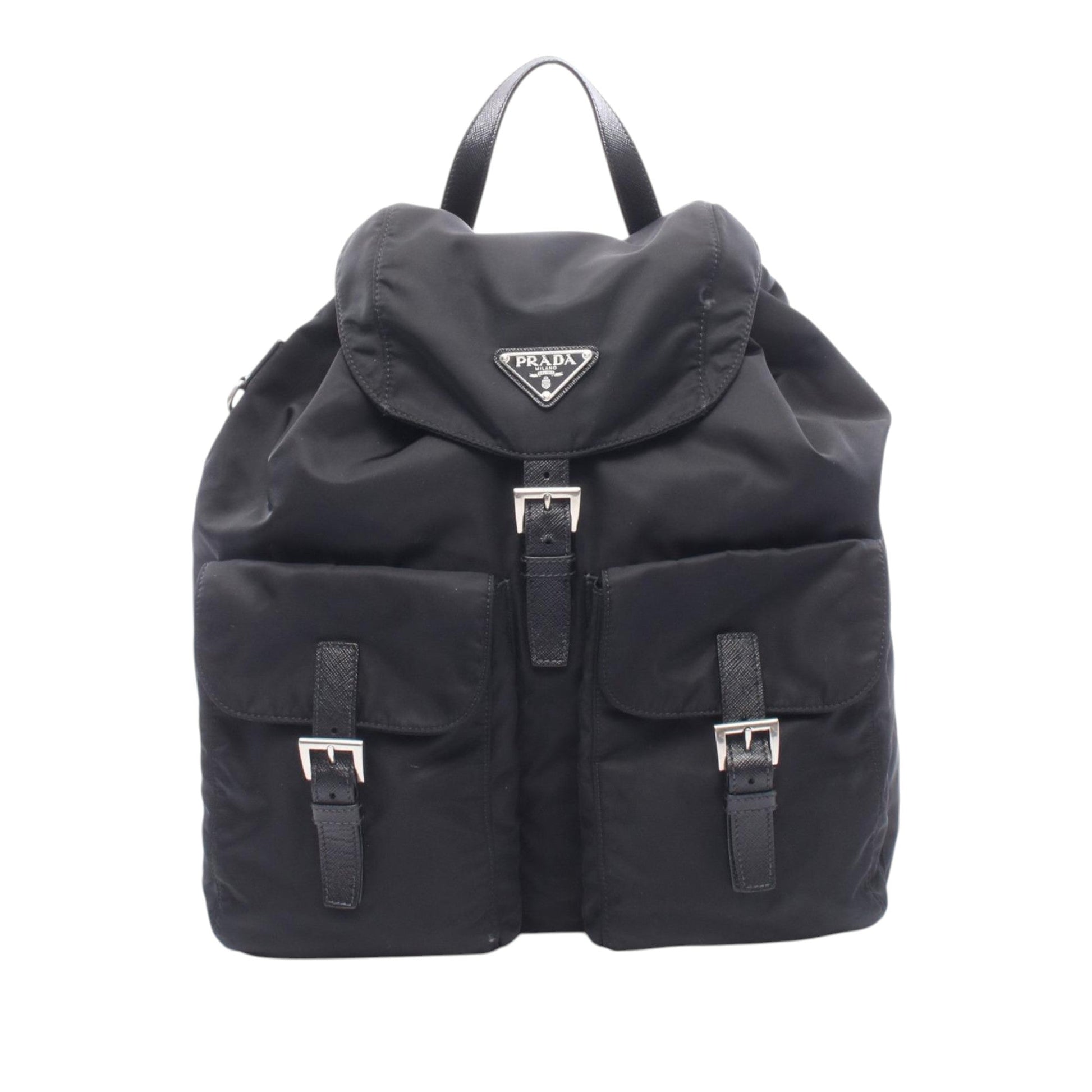 Prada Saffiano Trimmed Tessuto Backpack