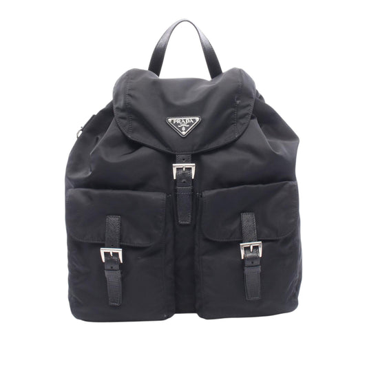Prada Saffiano Trimmed Tessuto Backpack