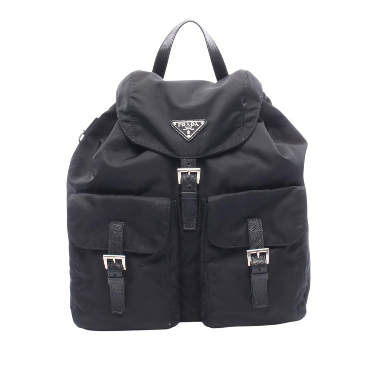 Prada Saffiano Trimmed Tessuto Backpack