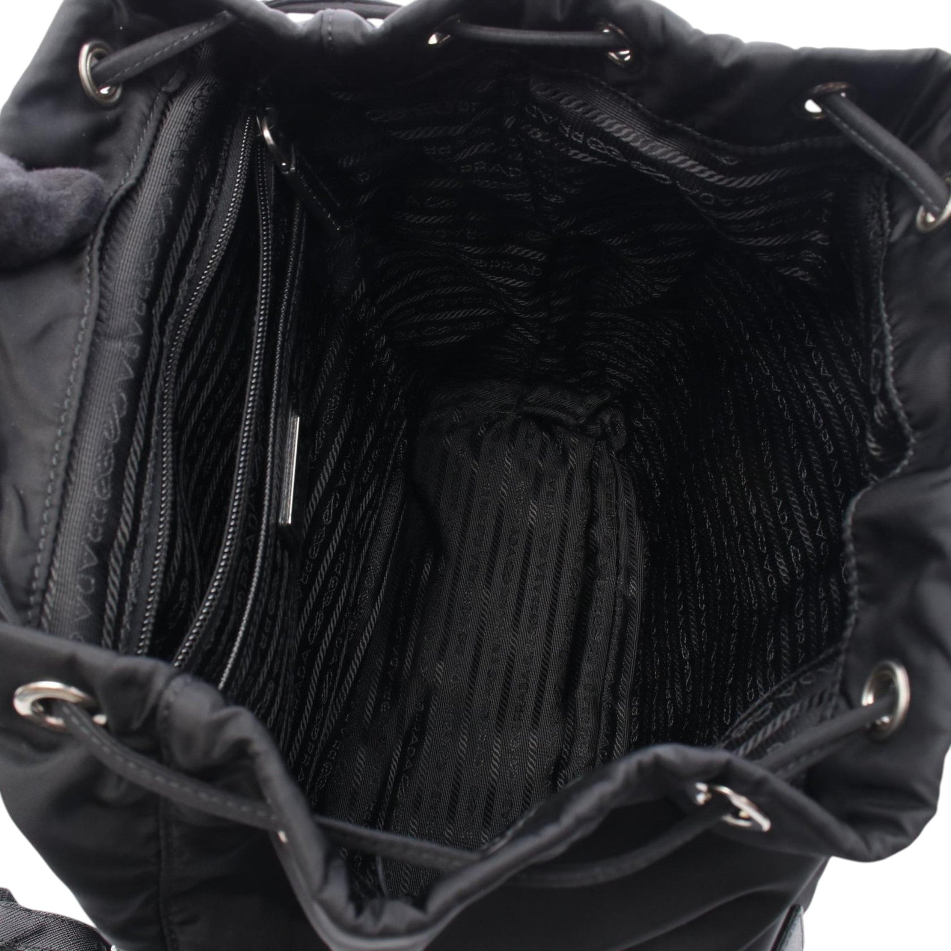 Prada Saffiano Trimmed Tessuto Backpack