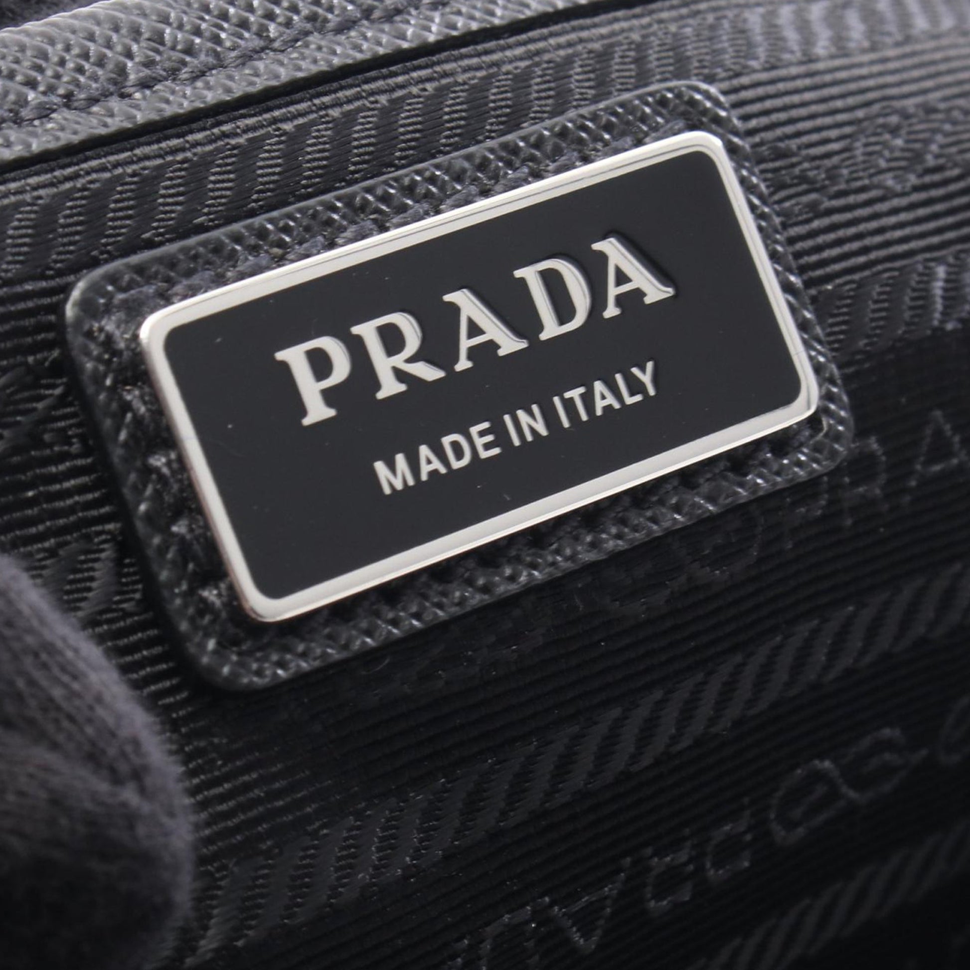Prada Saffiano Trimmed Tessuto Backpack