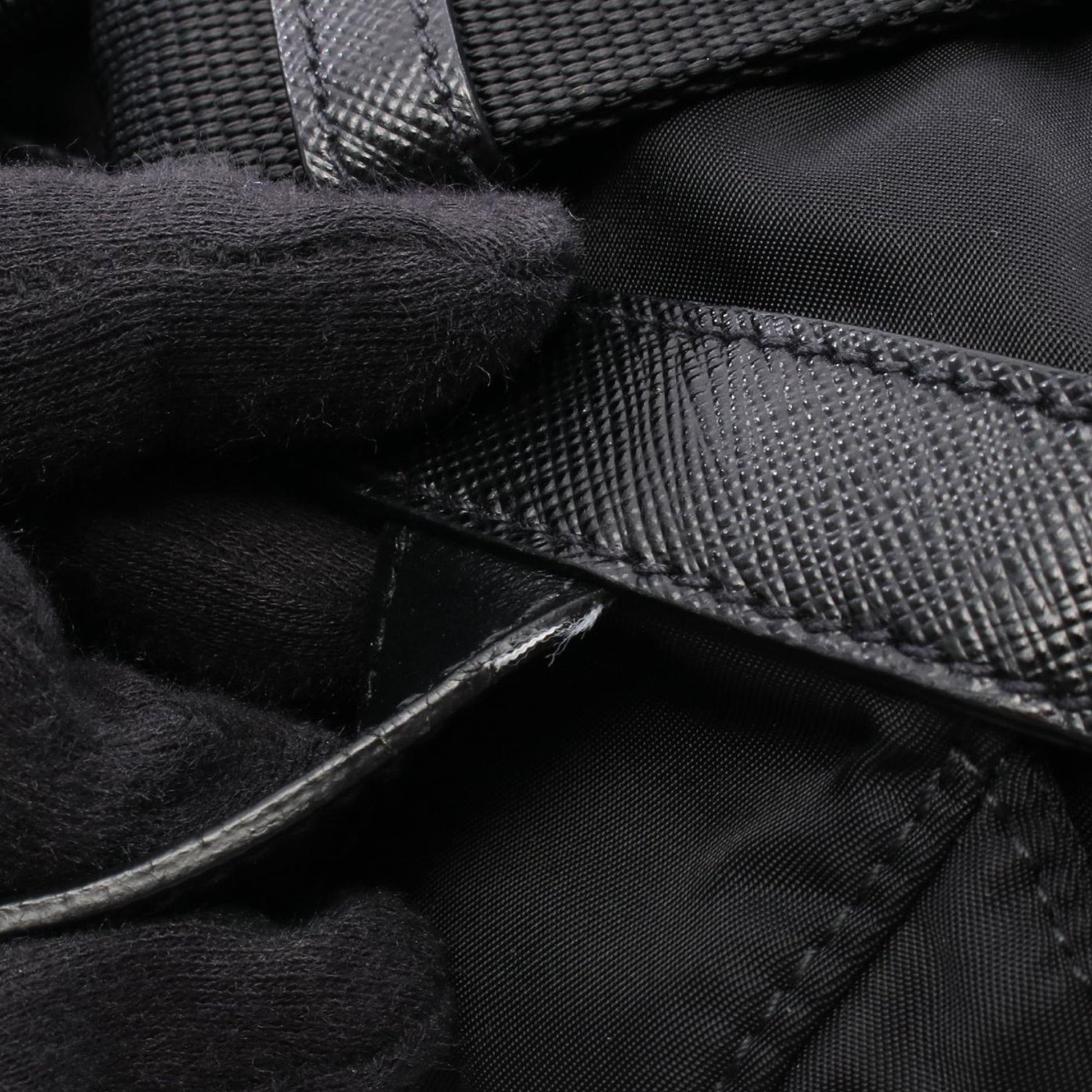 Prada Saffiano Trimmed Tessuto Backpack
