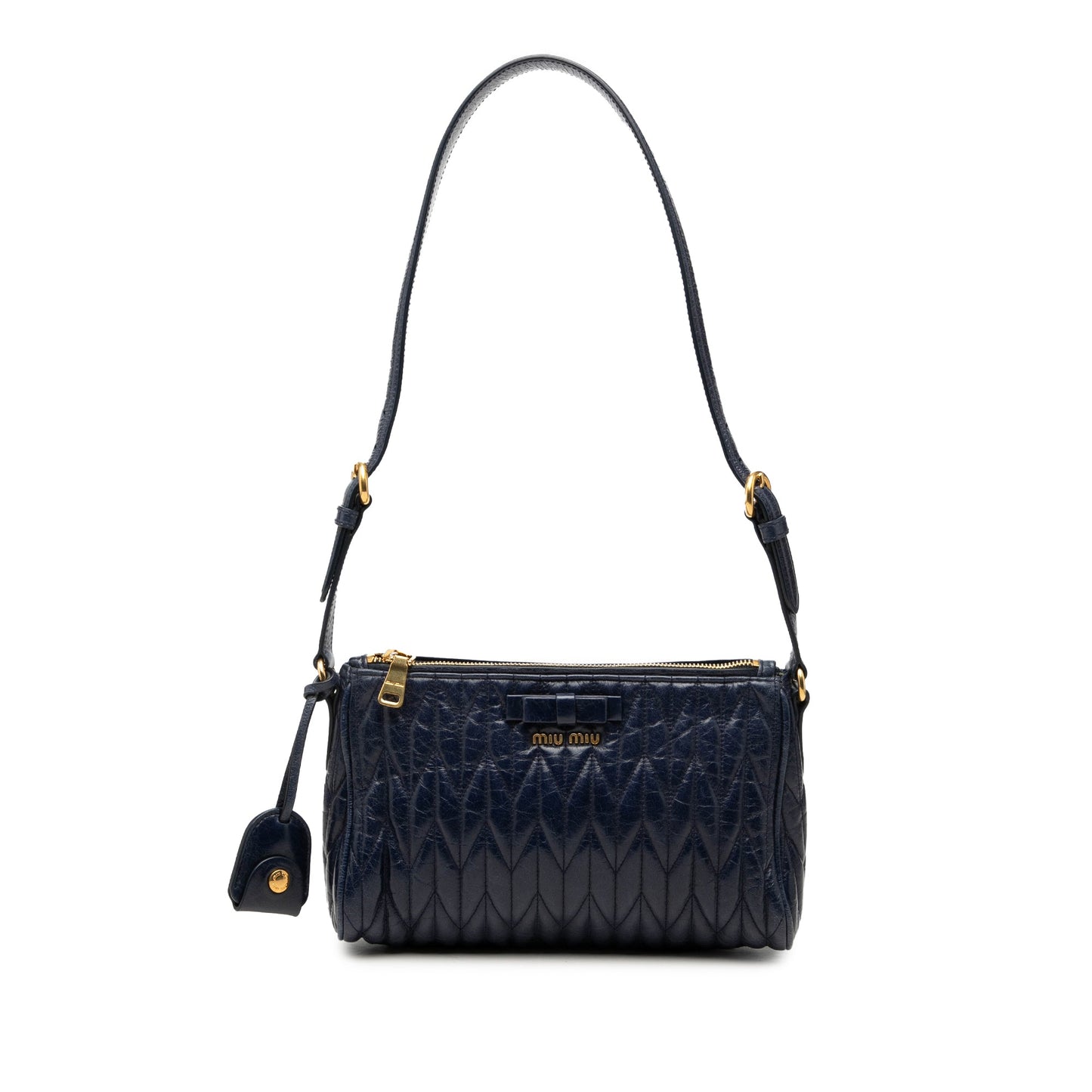 Miu Miu Matelasse Nappa Bow Shoulder Bag