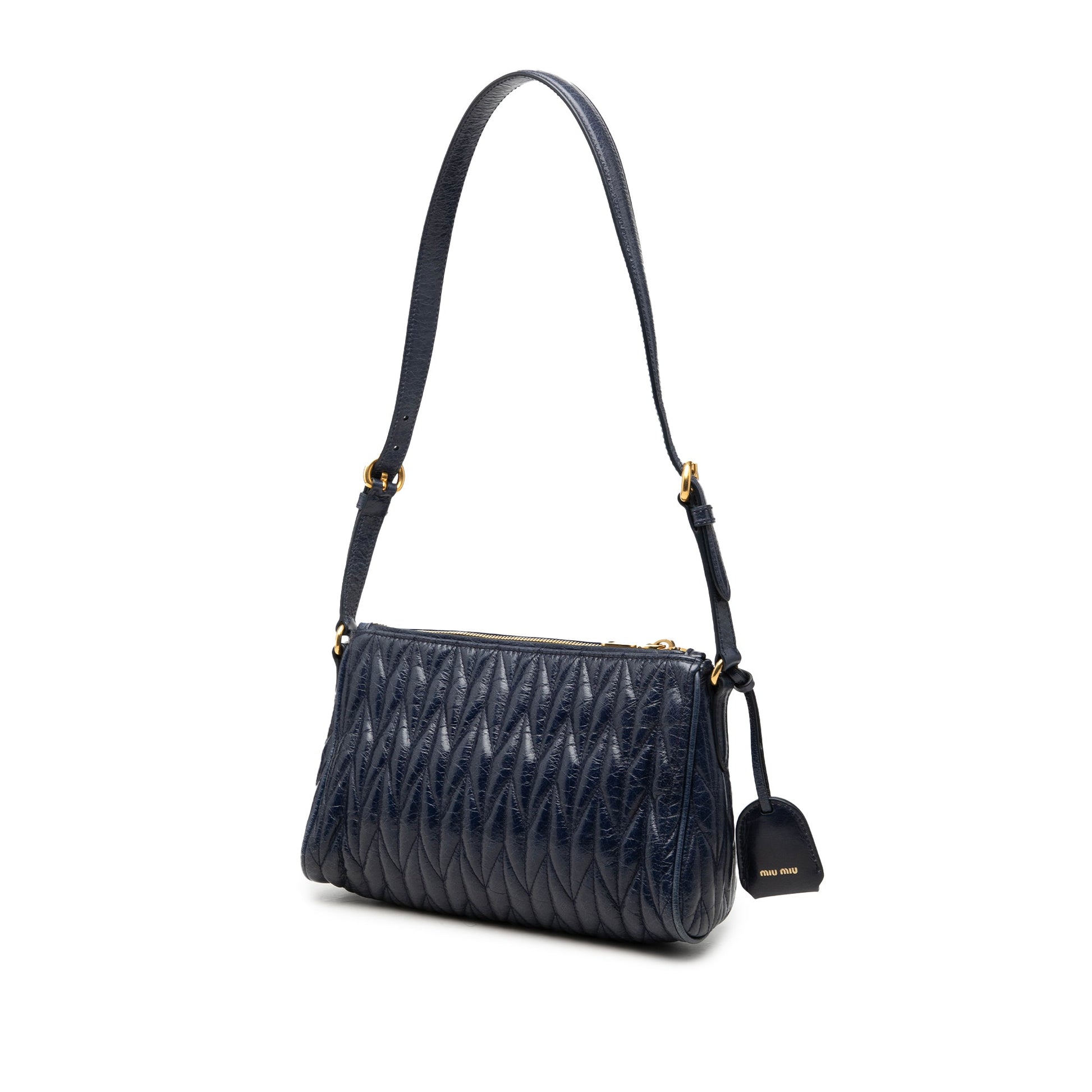 Miu Miu Matelasse Nappa Bow Shoulder Bag