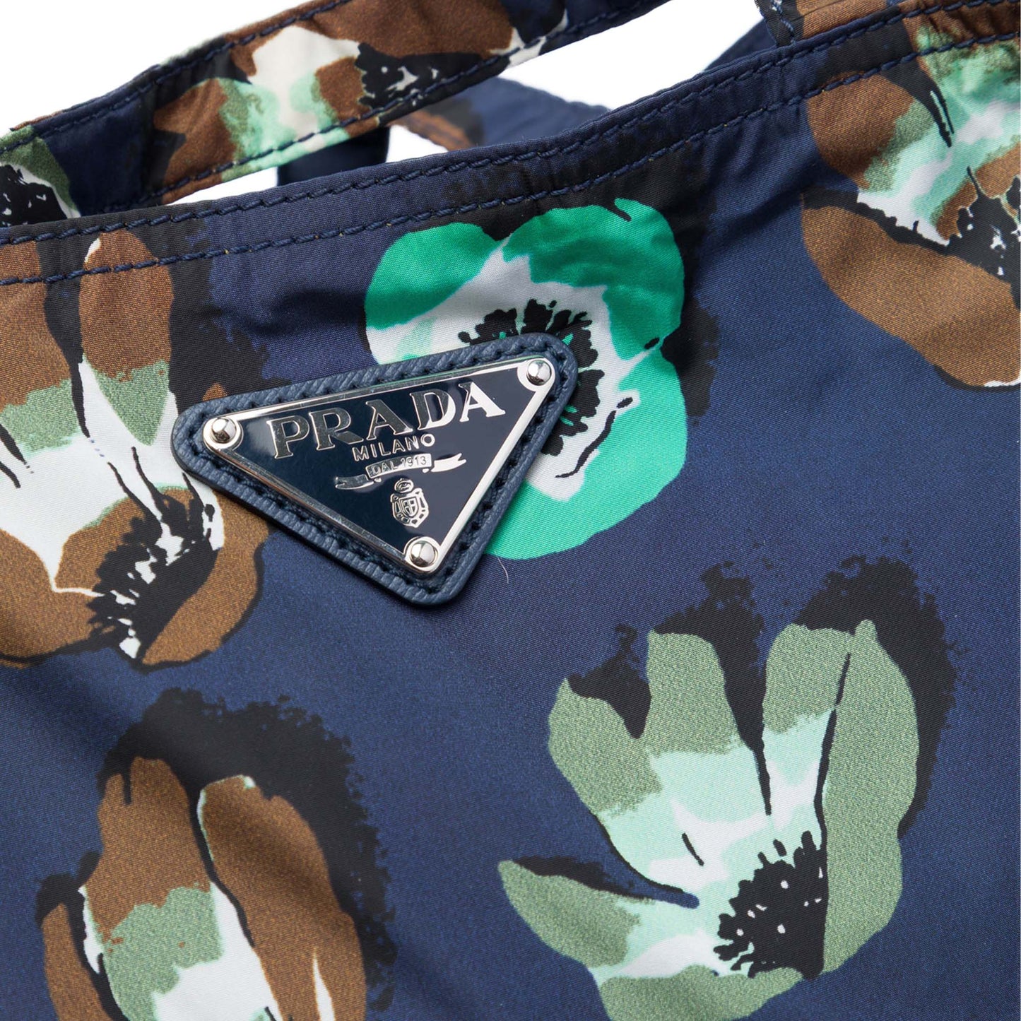 Prada Stampato Tessuto Tote