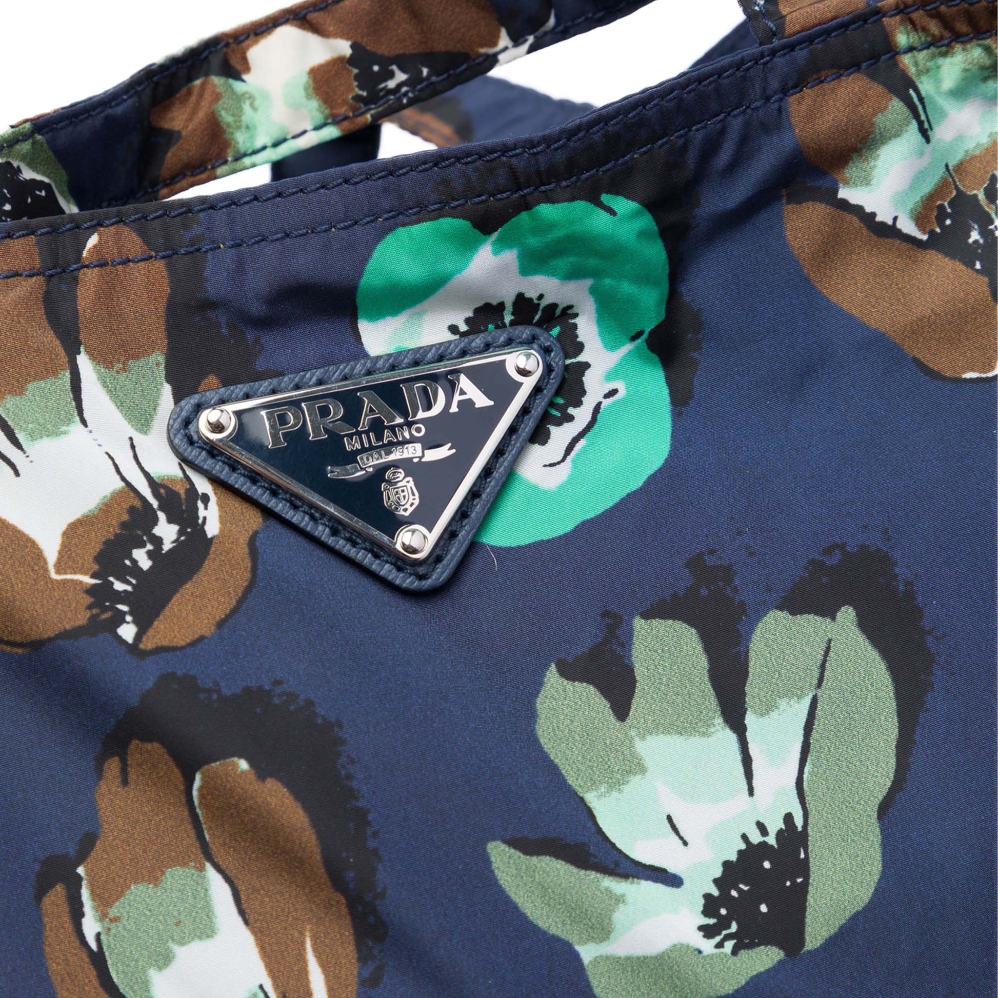 Prada Stampato Tessuto Tote