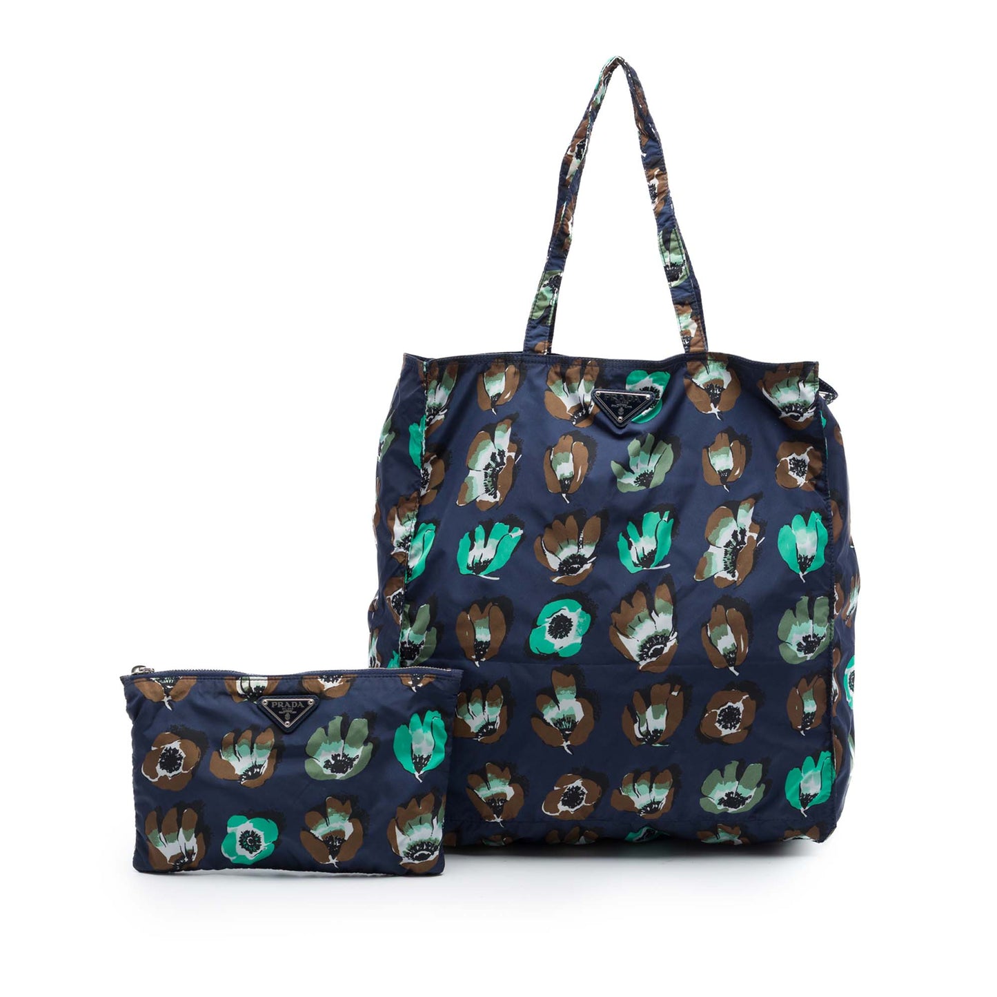 Prada Stampato Tessuto Tote