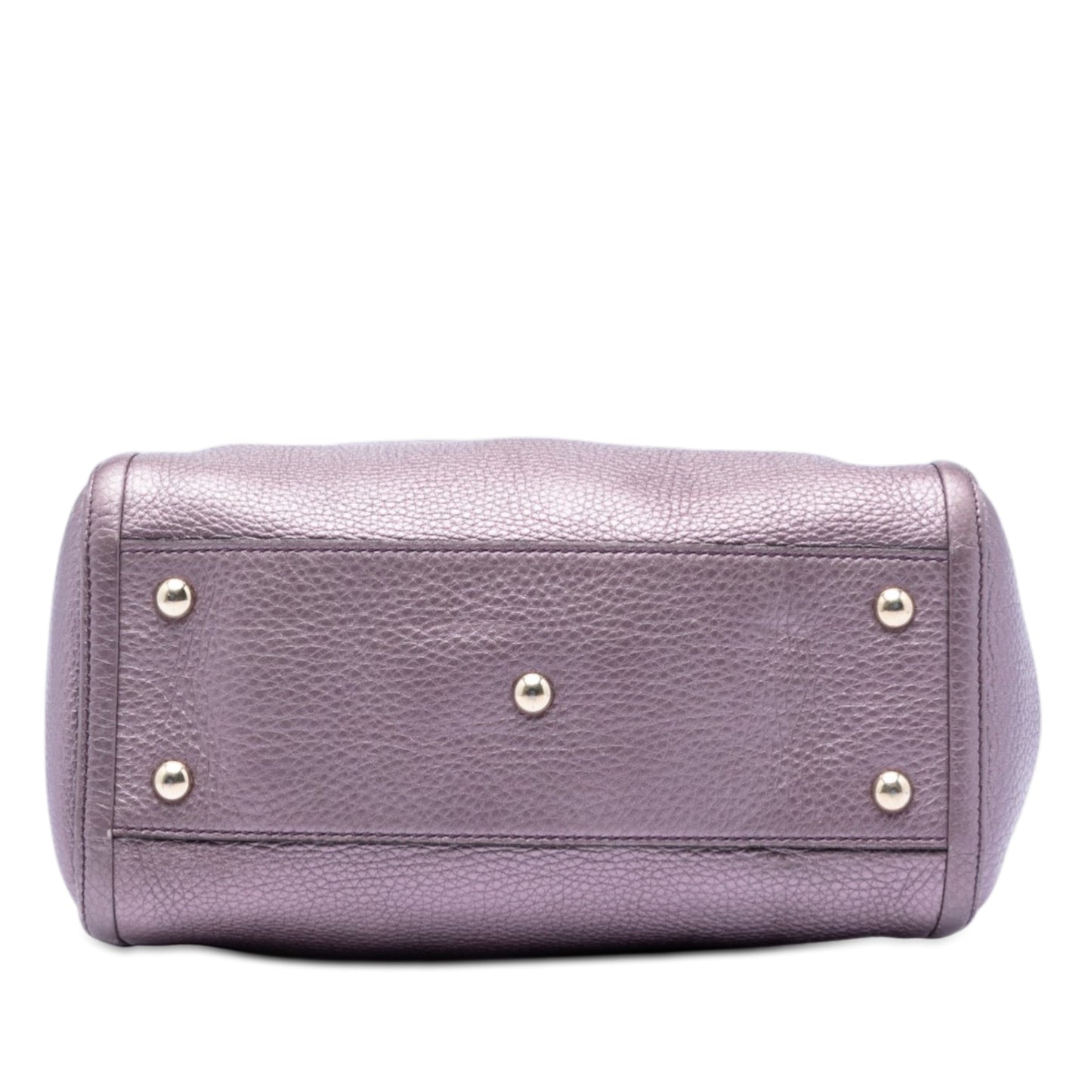 Small Metallic Leather Soho Satchel