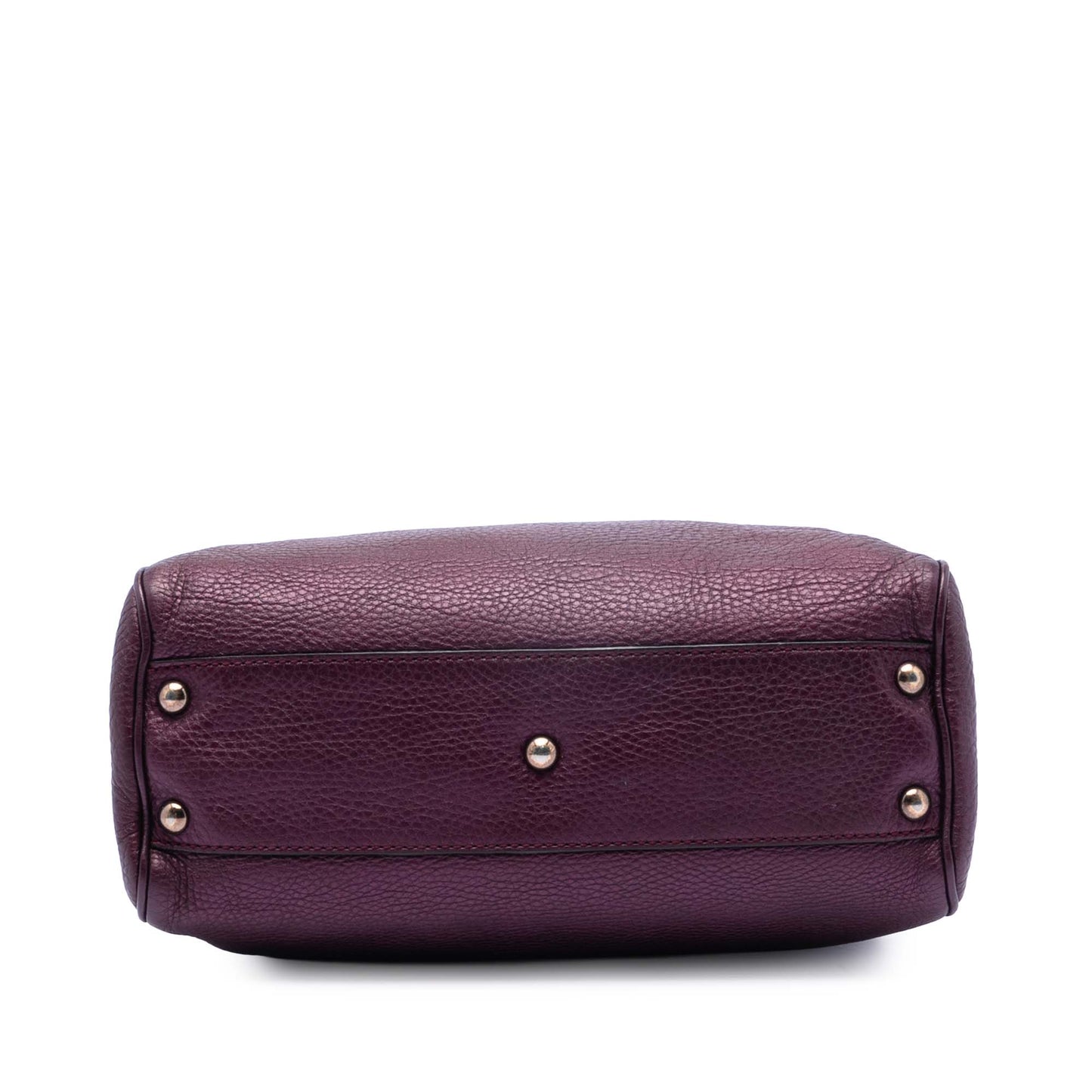 Gucci Small Metallic Calfskin Bamboo Shopper Satchel