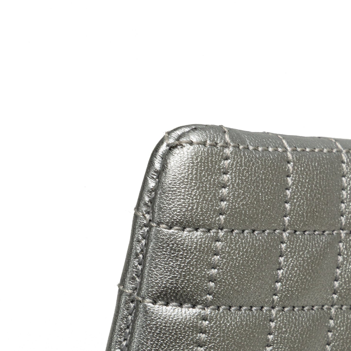 Celine Quilted Metallic Calfskin C Charm Pouch