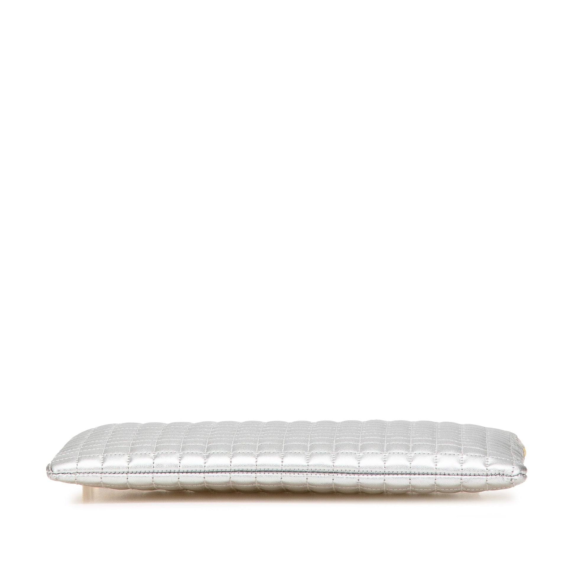 Celine Quilted Metallic Calfskin C Charm Pouch