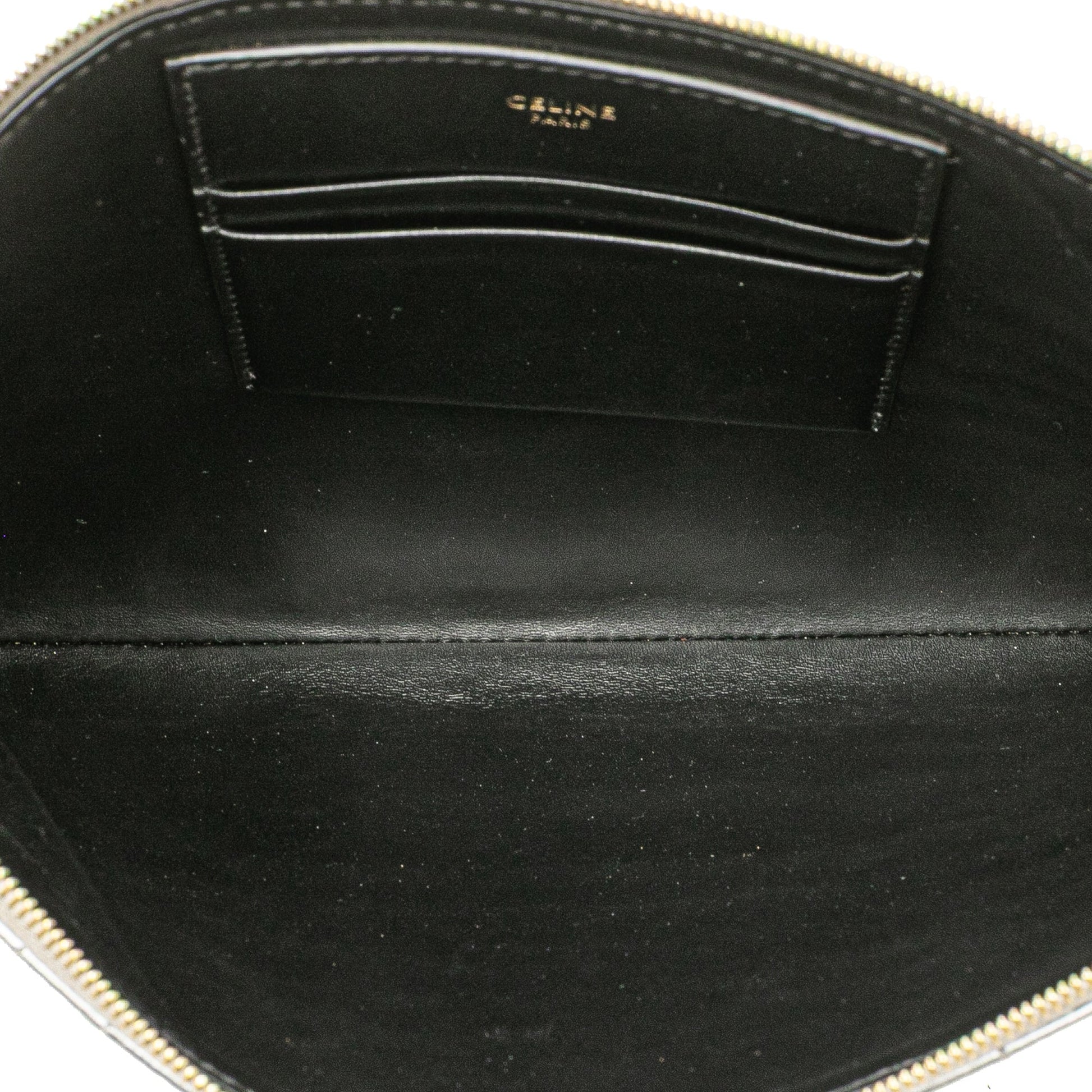 Celine Quilted Metallic Calfskin C Charm Pouch