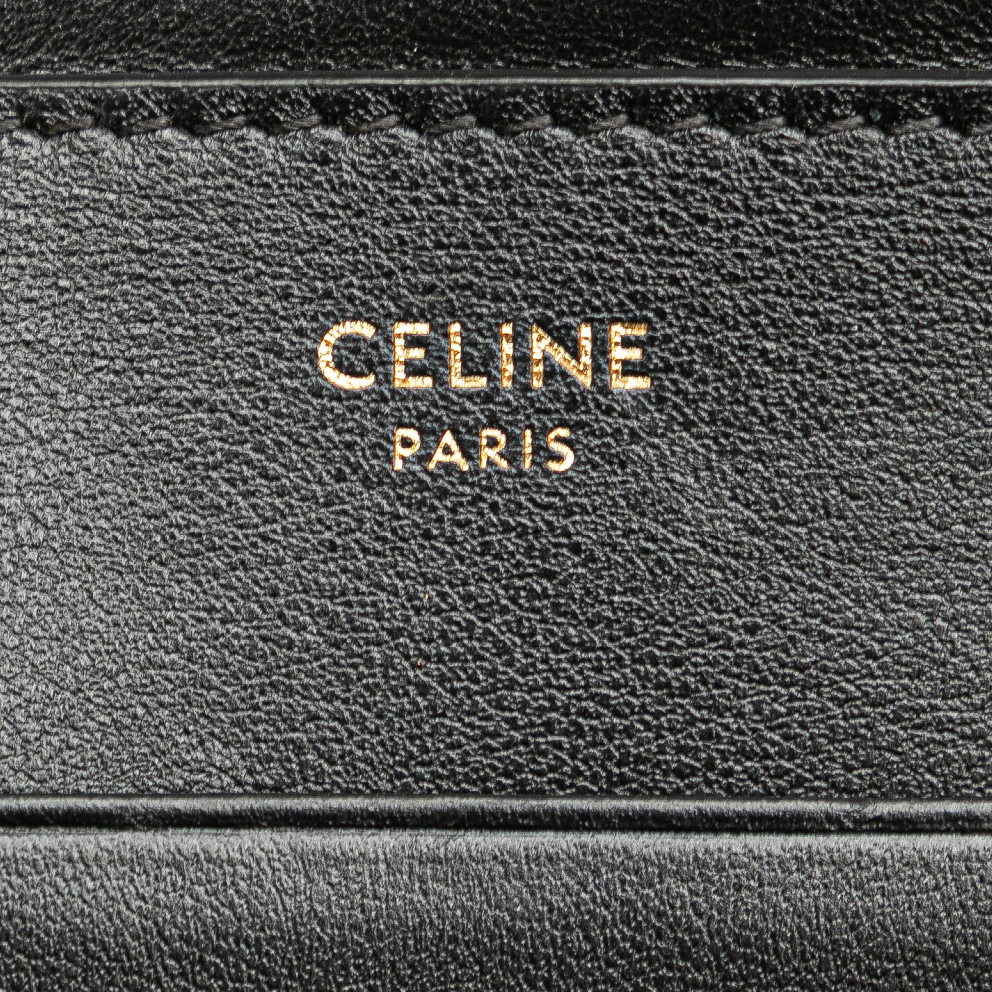 Celine Quilted Metallic Calfskin C Charm Pouch