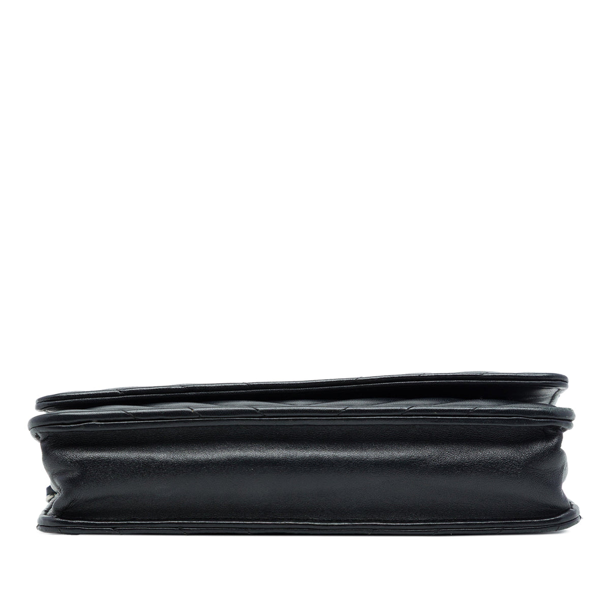 Chanel CC Chevron Lambskin Wallet On Chain — Black