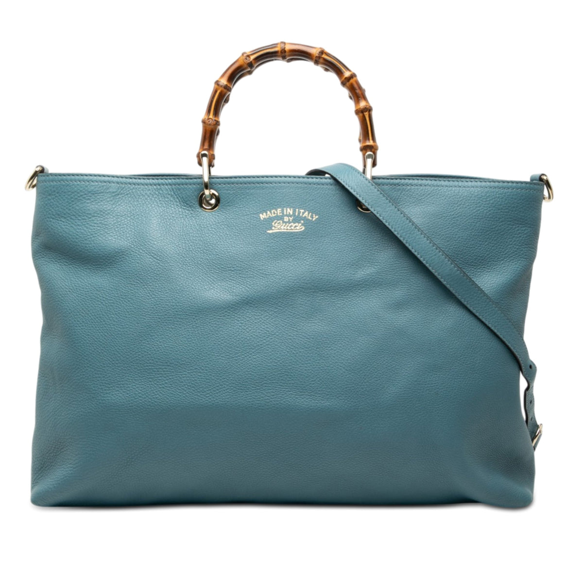 Gucci Large Calfskin Bamboo Shopper Satchel