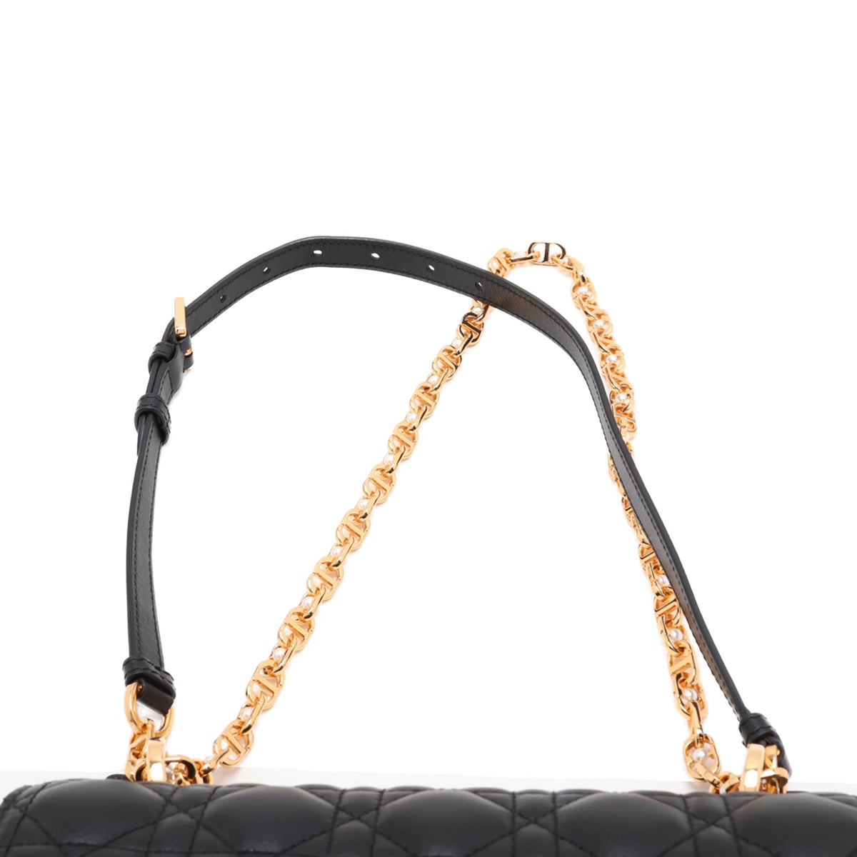 Dior Lambskin Cannage Jolie Satchel — Black