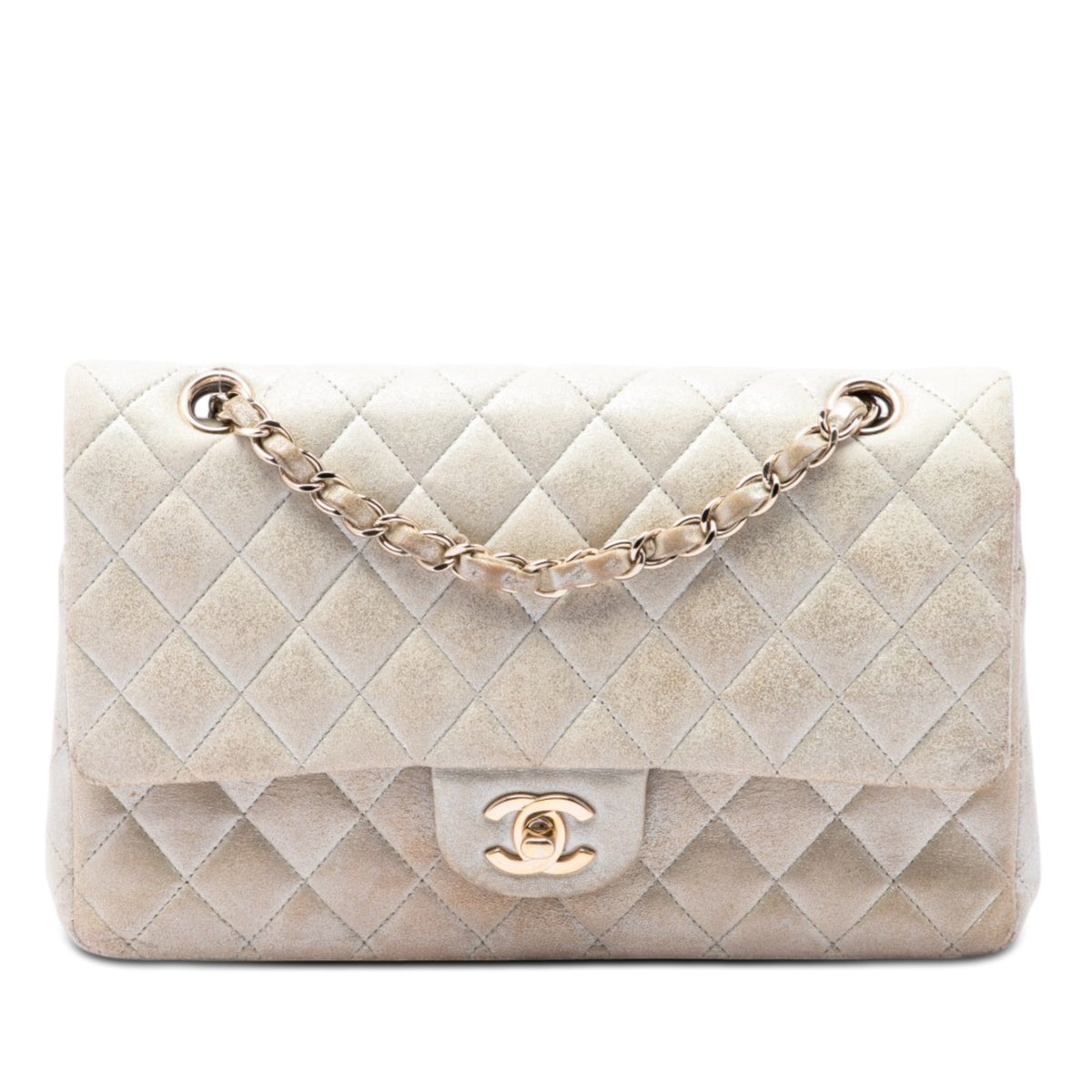 Chanel Medium Classic Iridescent Lambskin Double Flap