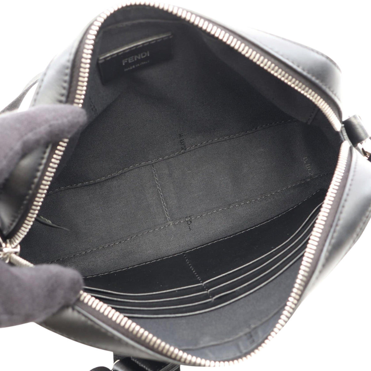 Fendi FF Zucca Camera Bag — Black