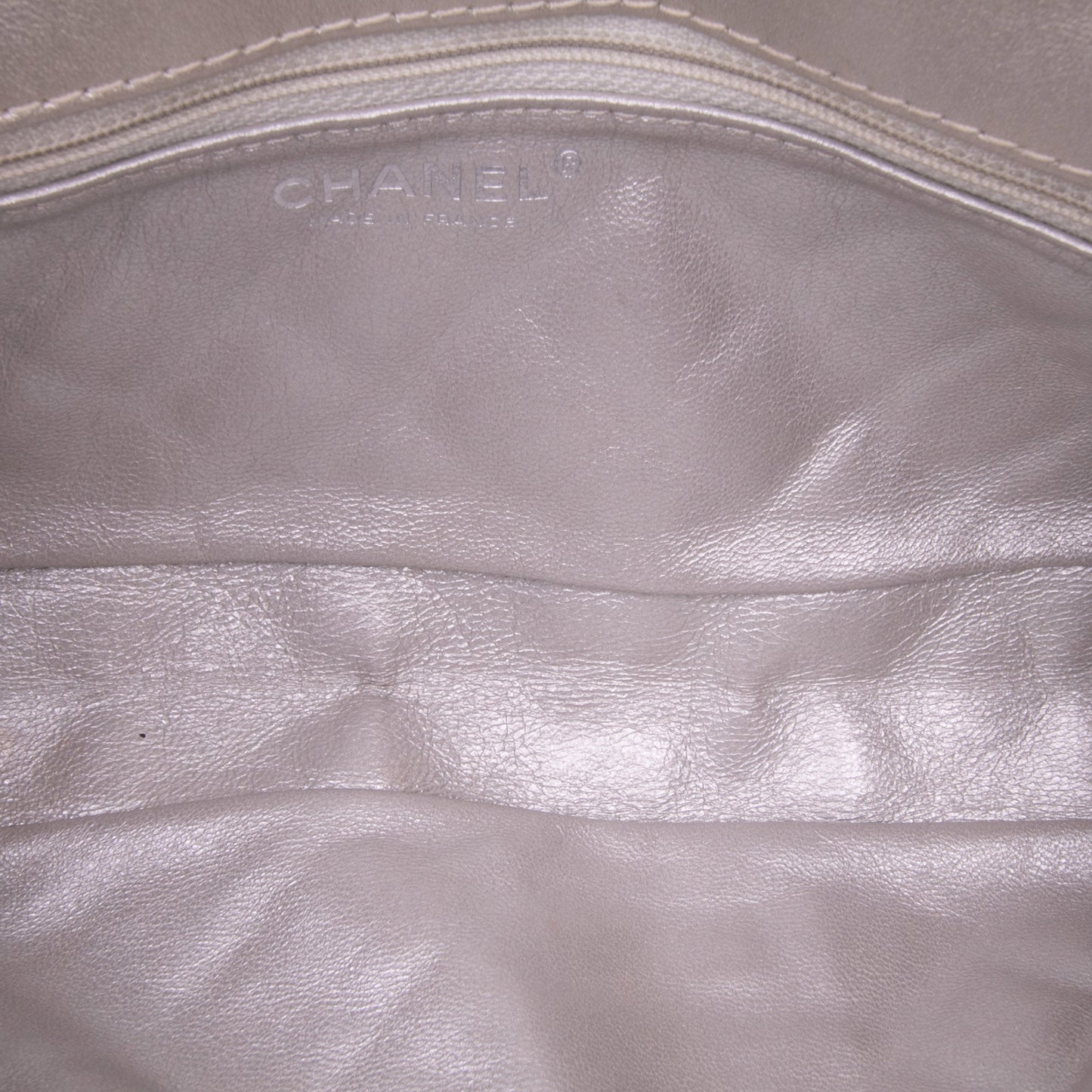 Chanel Reissue 2.55 Metallic Lambskin Clutch With Chain